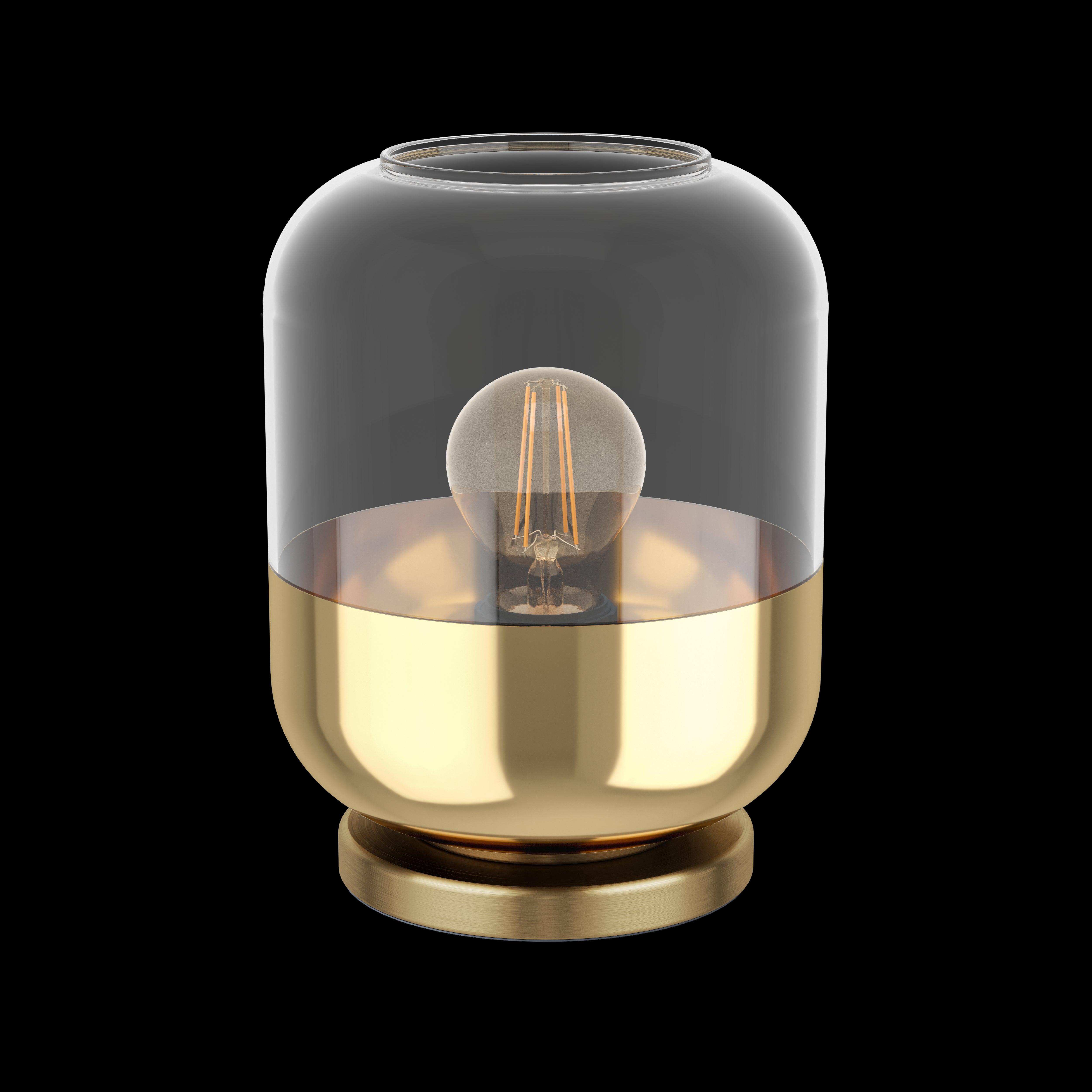 eglo maryvilla glass gold table lamp living room image