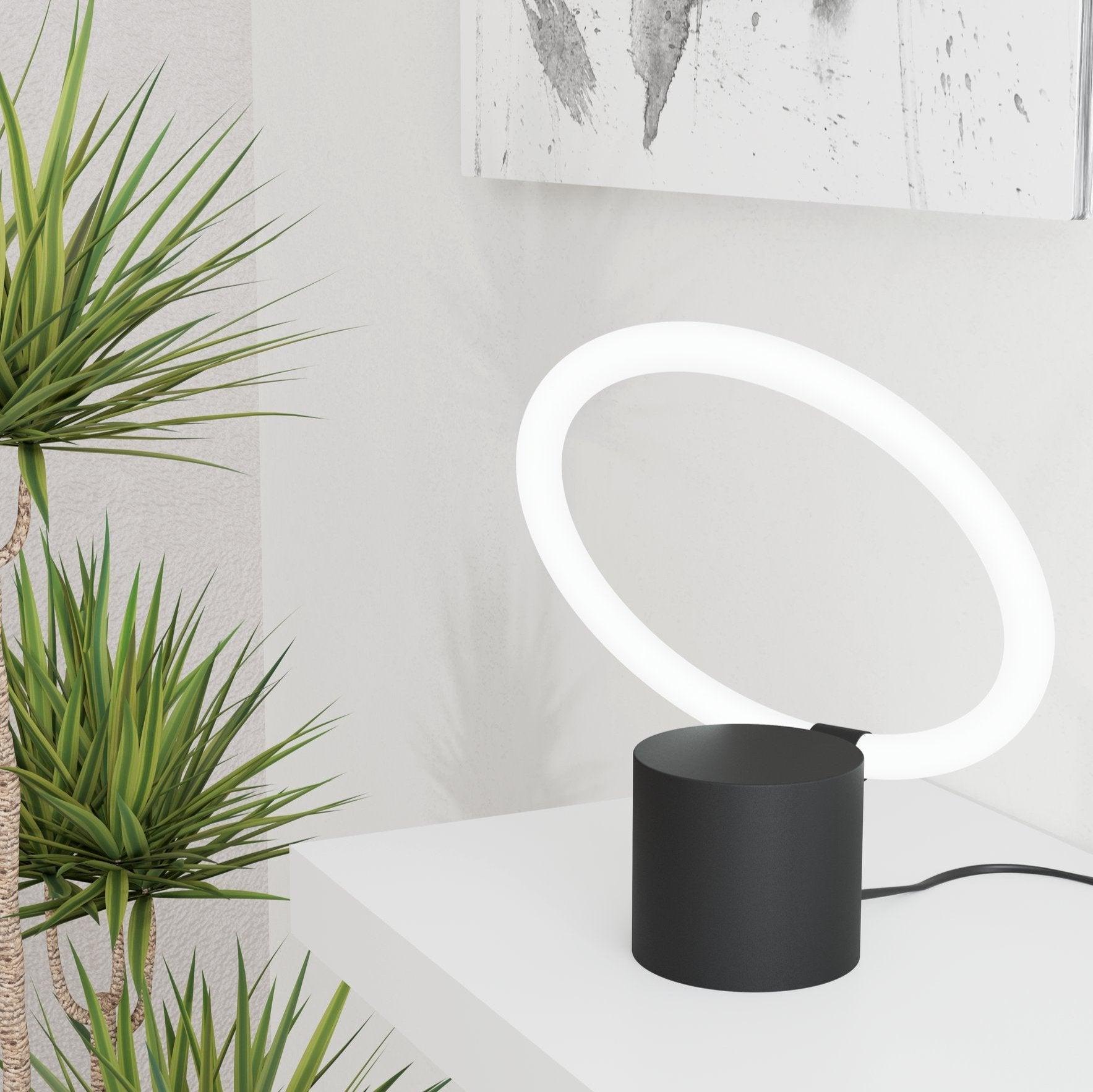 eglo caranacoa black led table lamp