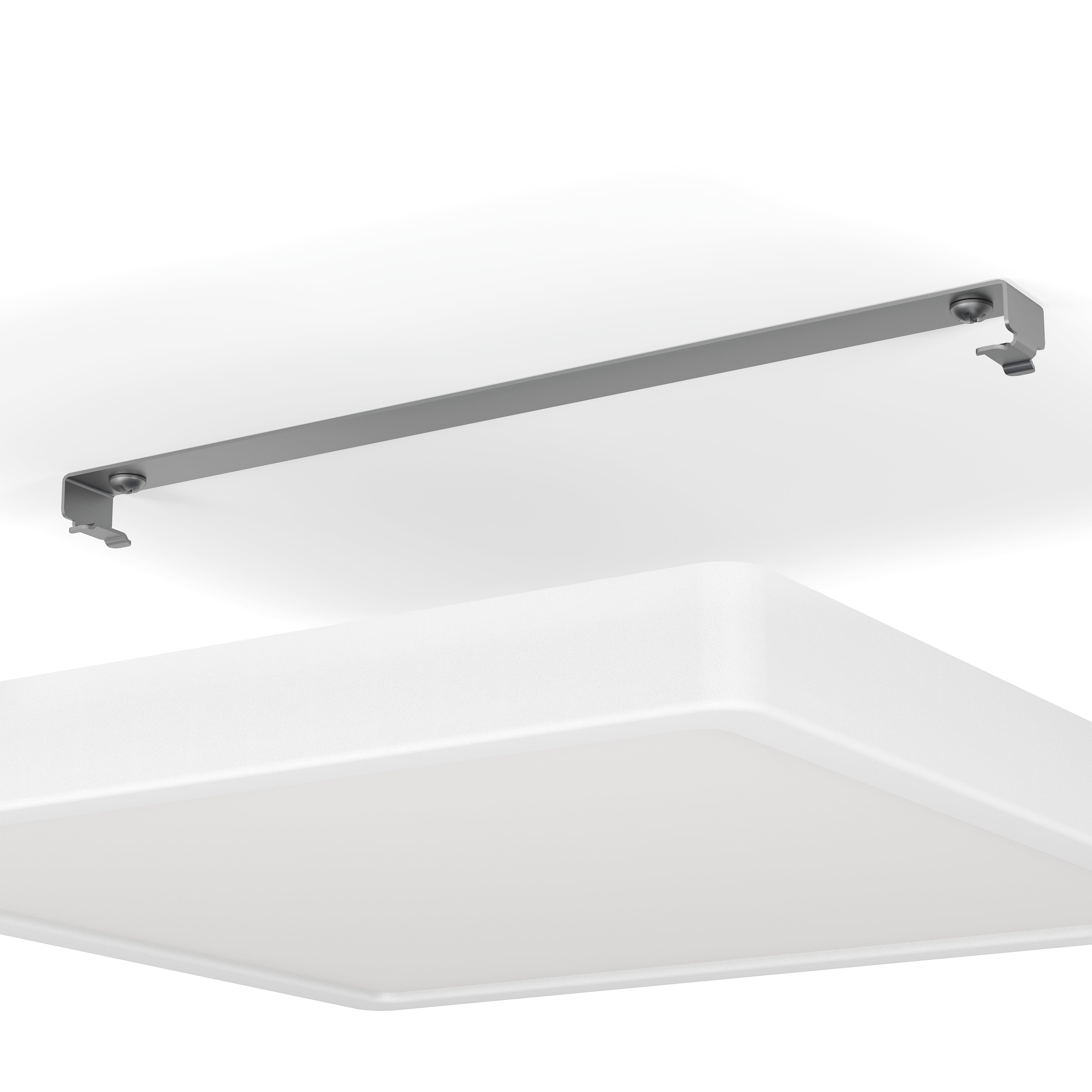 eglo fueva 5 led white square flush ceiling light 28 5cm living room close up
