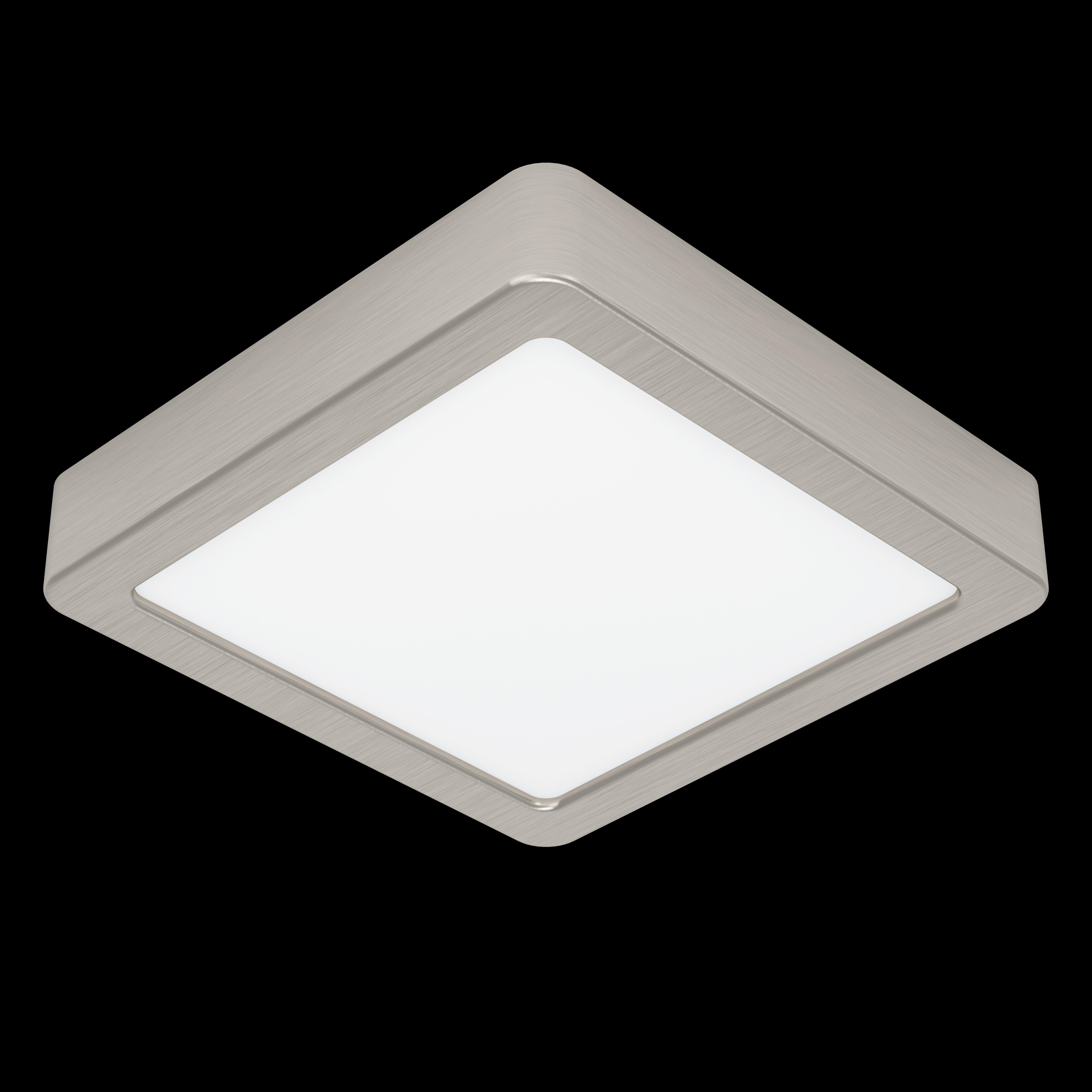 eglo fueva 5 led square nickel flush ceiling light 16cm living room image