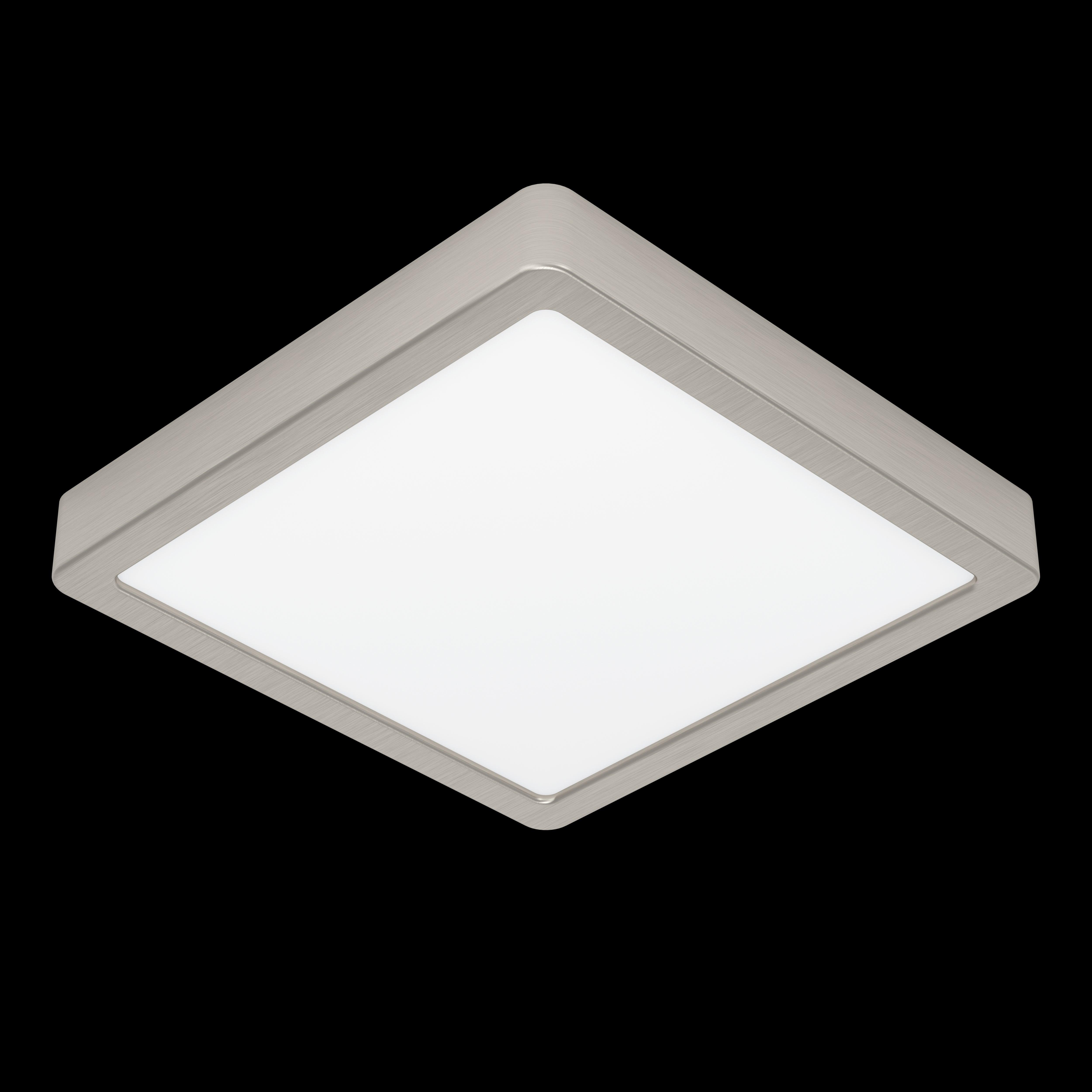 eglo fueva 5 led square nickel flush ceiling light 21cm living room image
