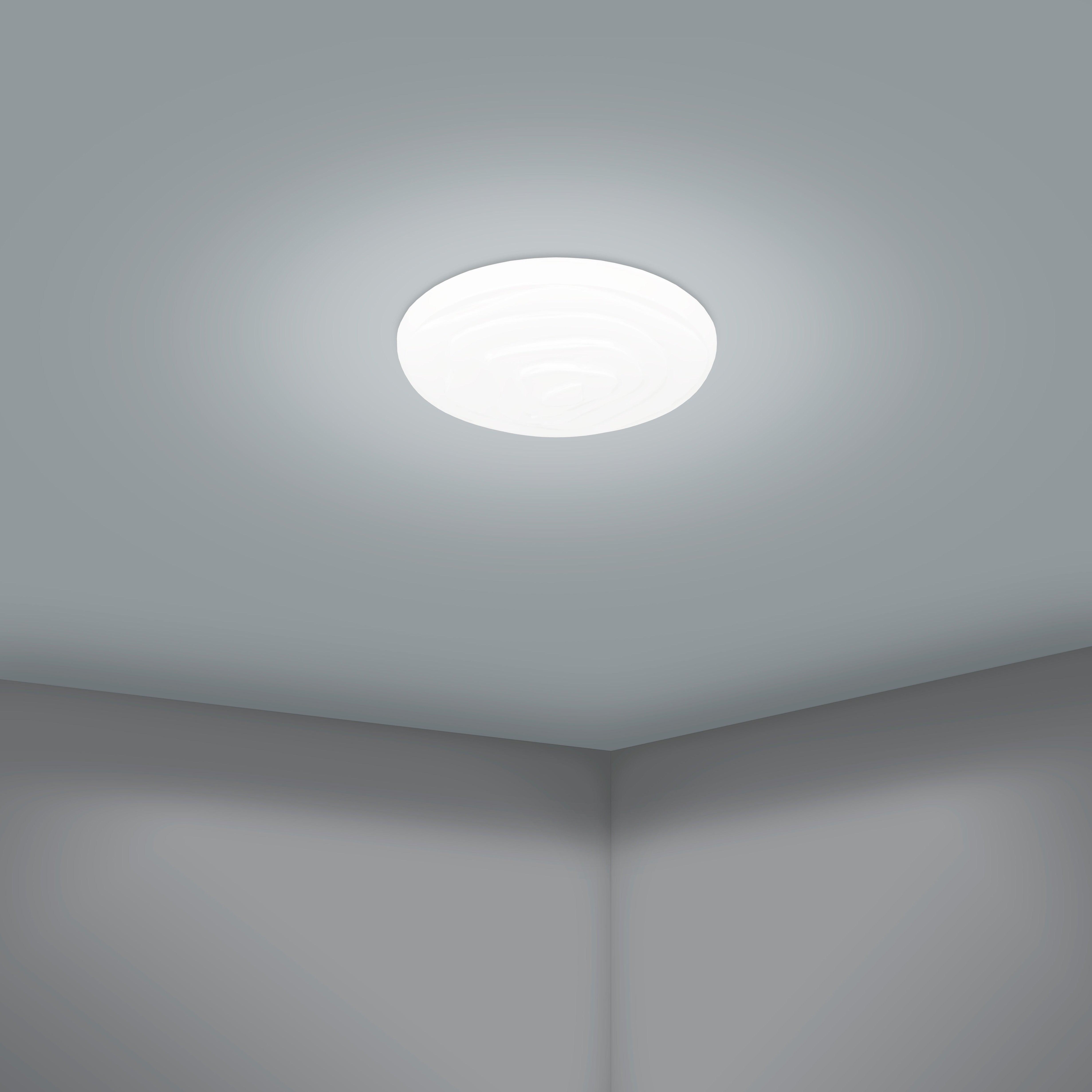 eglo battistona led white round ceiling flush 38cm living room image