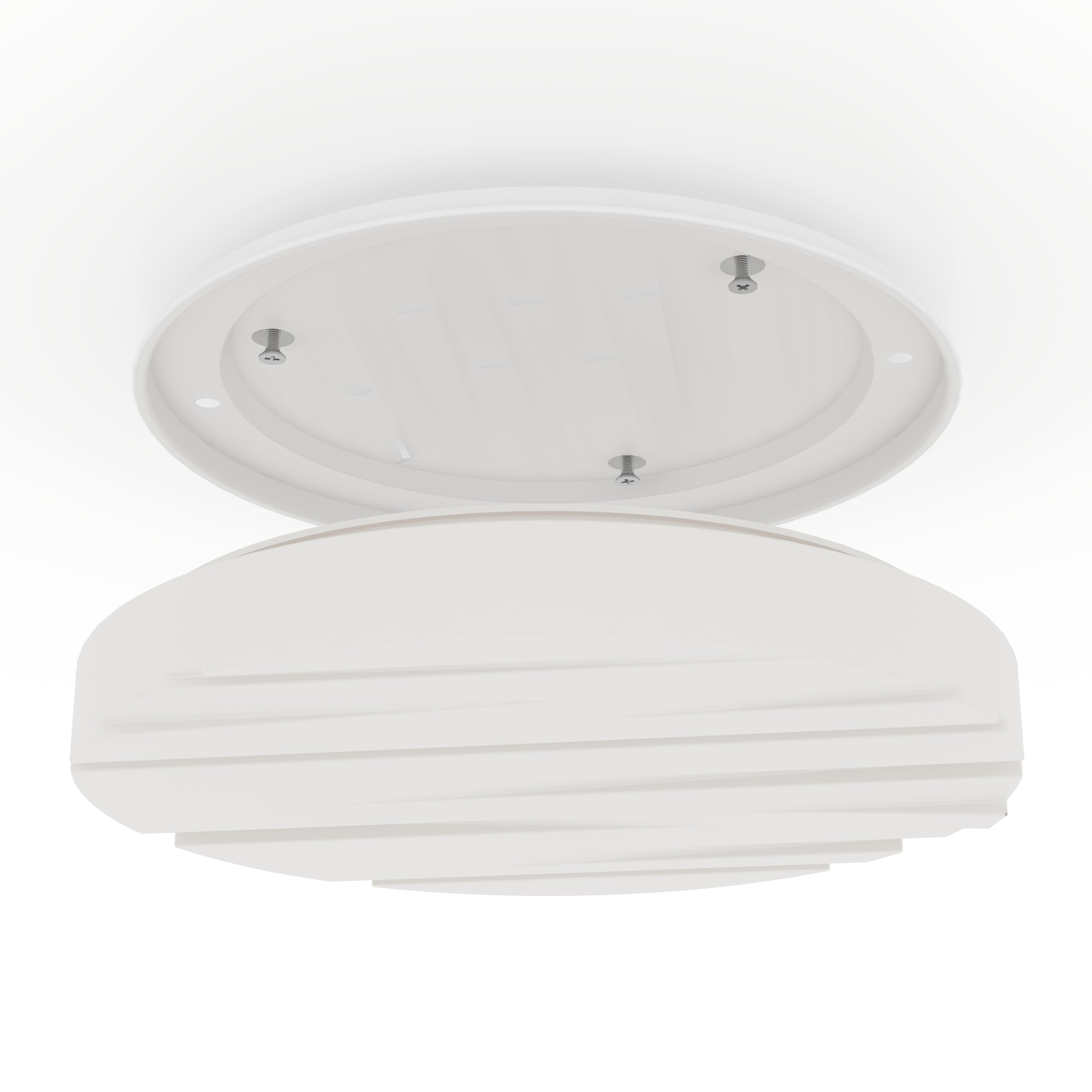 eglo ferentino led round white ceiling flush 28cm kitchen lighting 