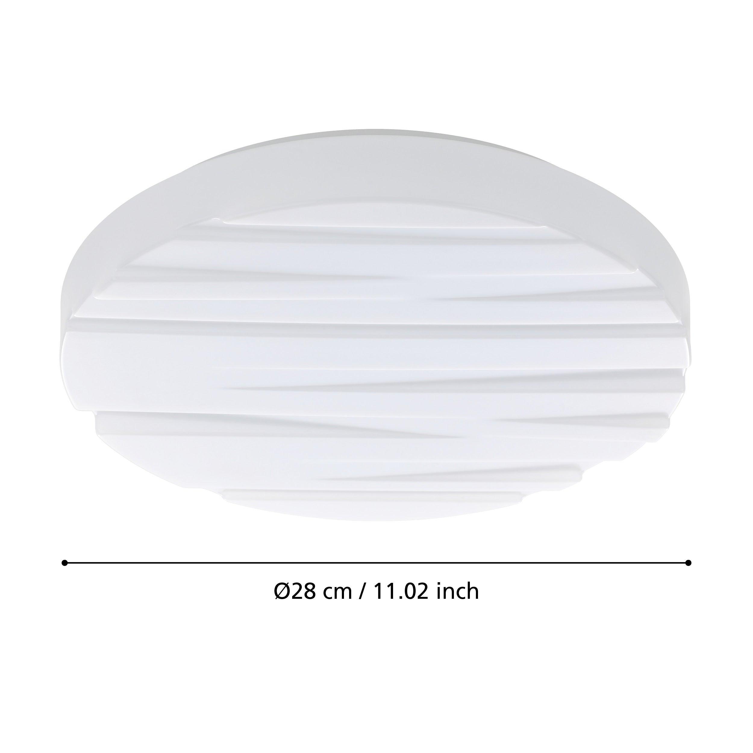 eglo ferentino led round white ceiling flush 28cm living room close up