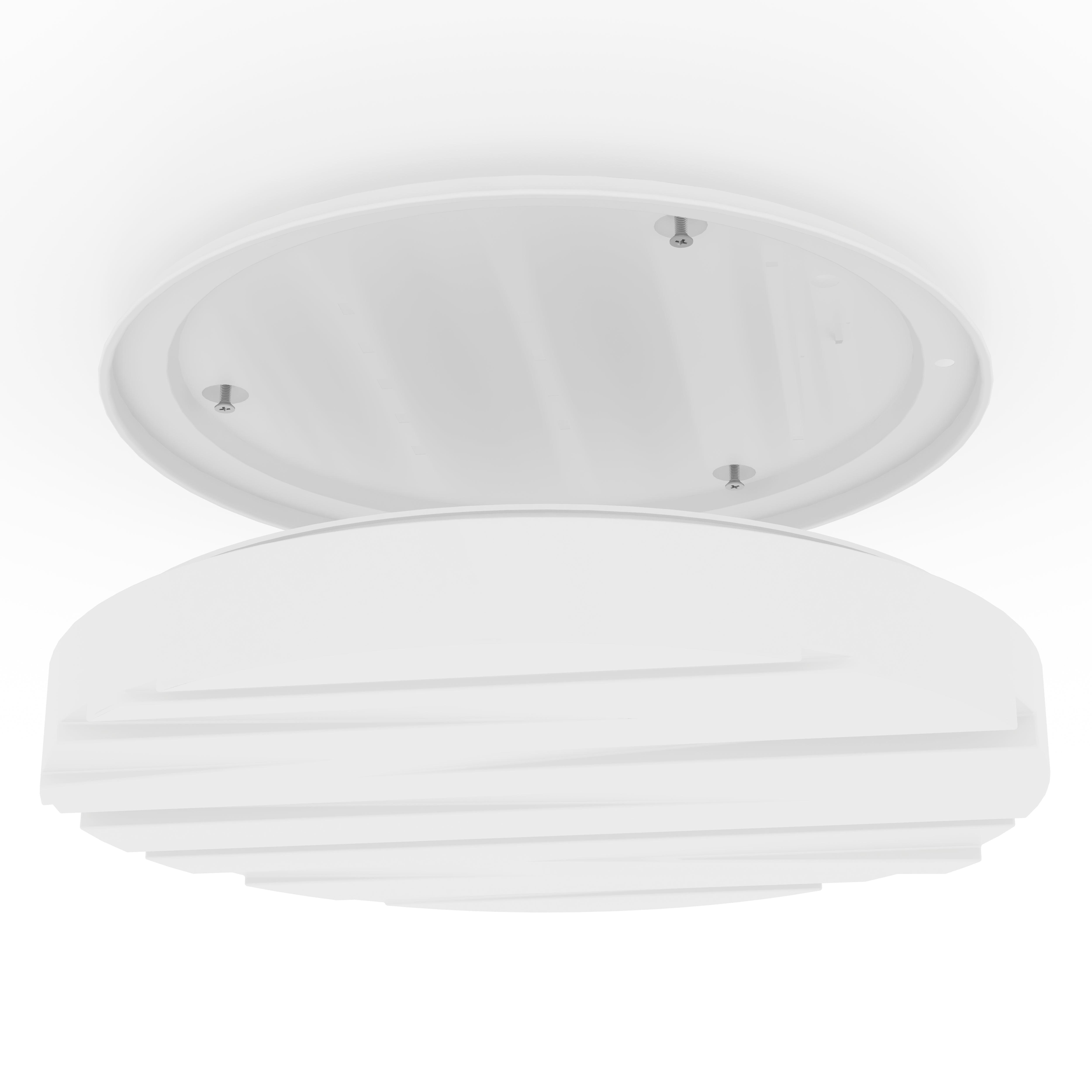 eglo ferentino led round white ceiling flush 38cm living room close up