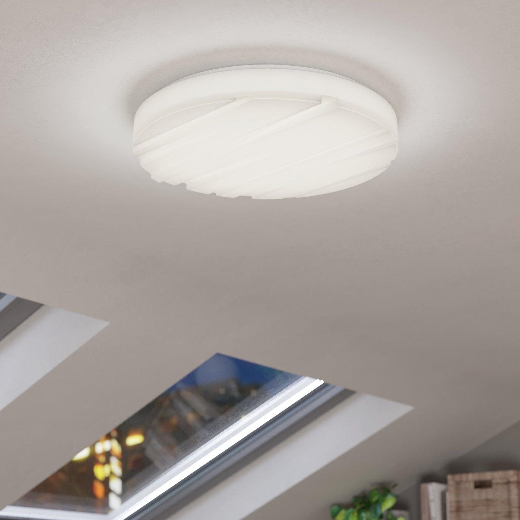 eglo ferentino led round white ceiling flush 38cm