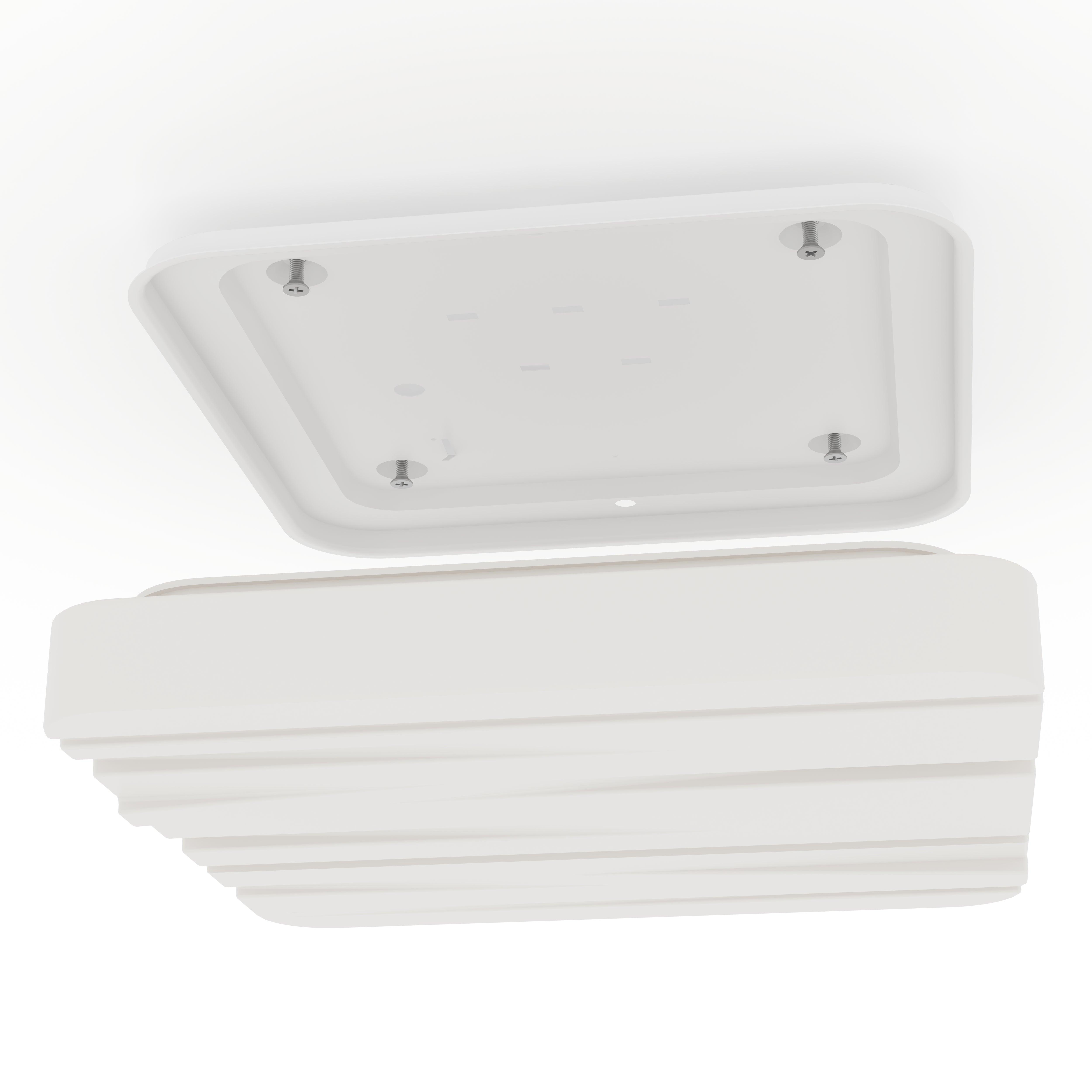 eglo ferentino led square white ceiling flush 28cm kitchen lighting 