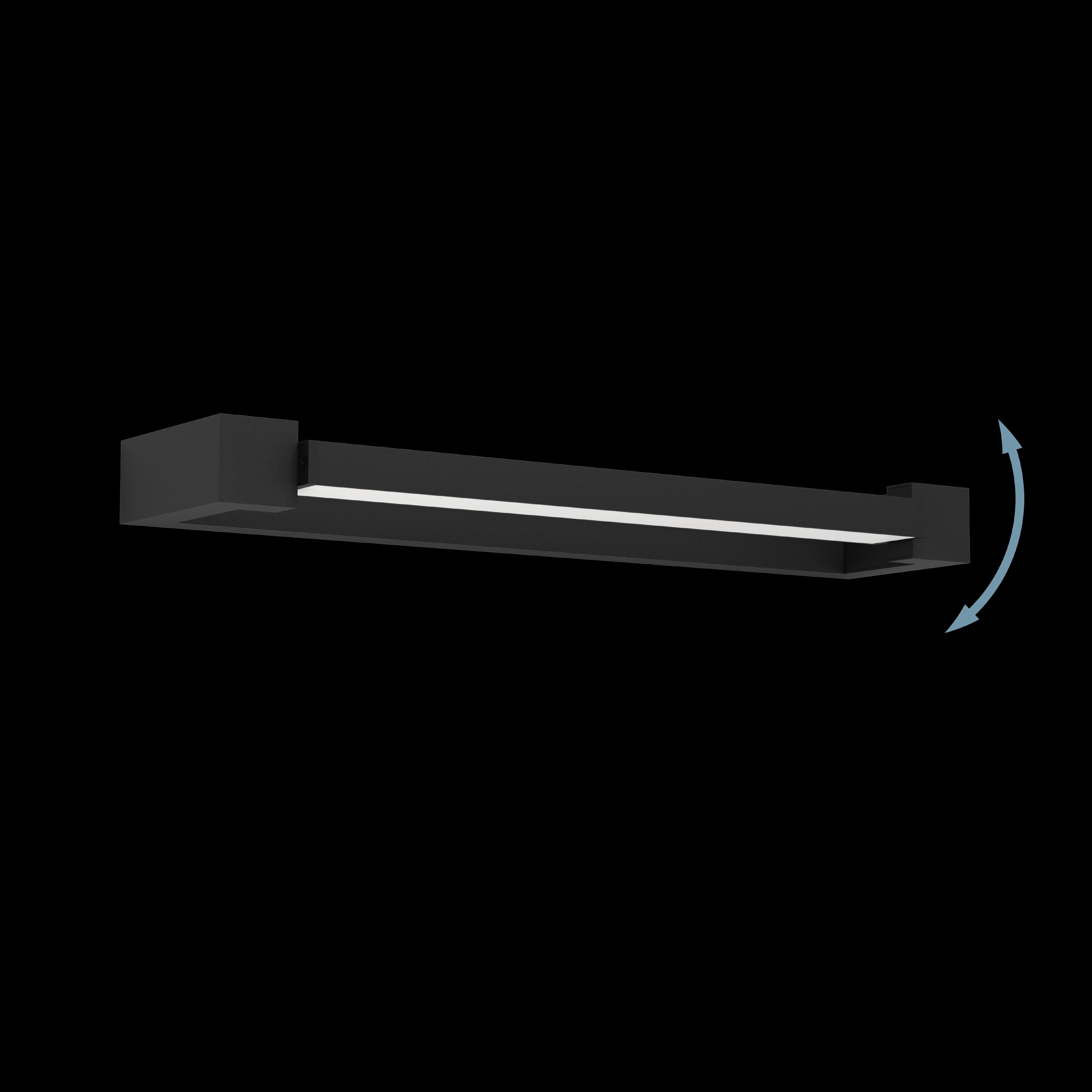 eglo gemiliana ip44 led black bathroom wall light 45cm kitchen lighting 