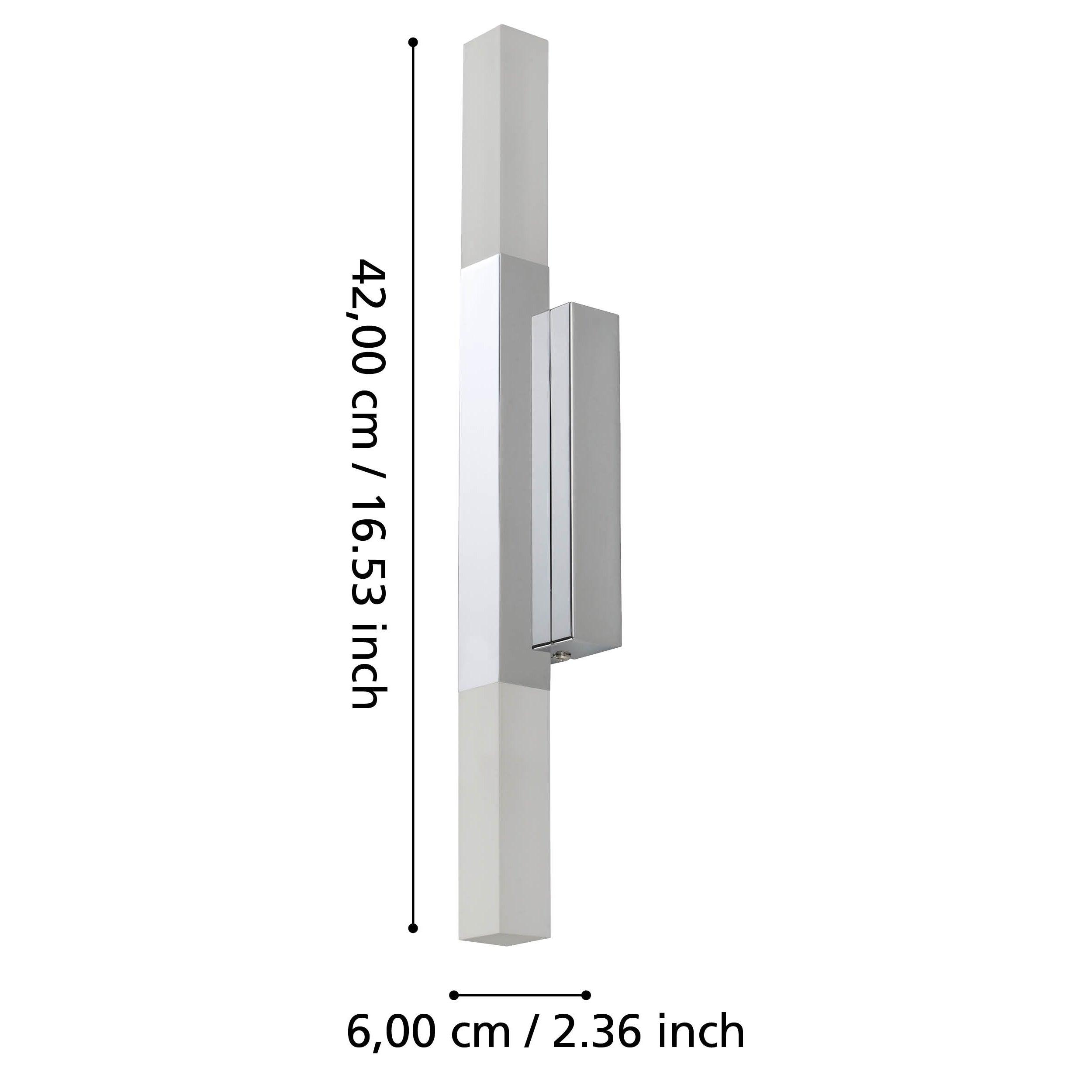 eglo alcudia ip44 chrome led bathroom wall light kitchen lighting 