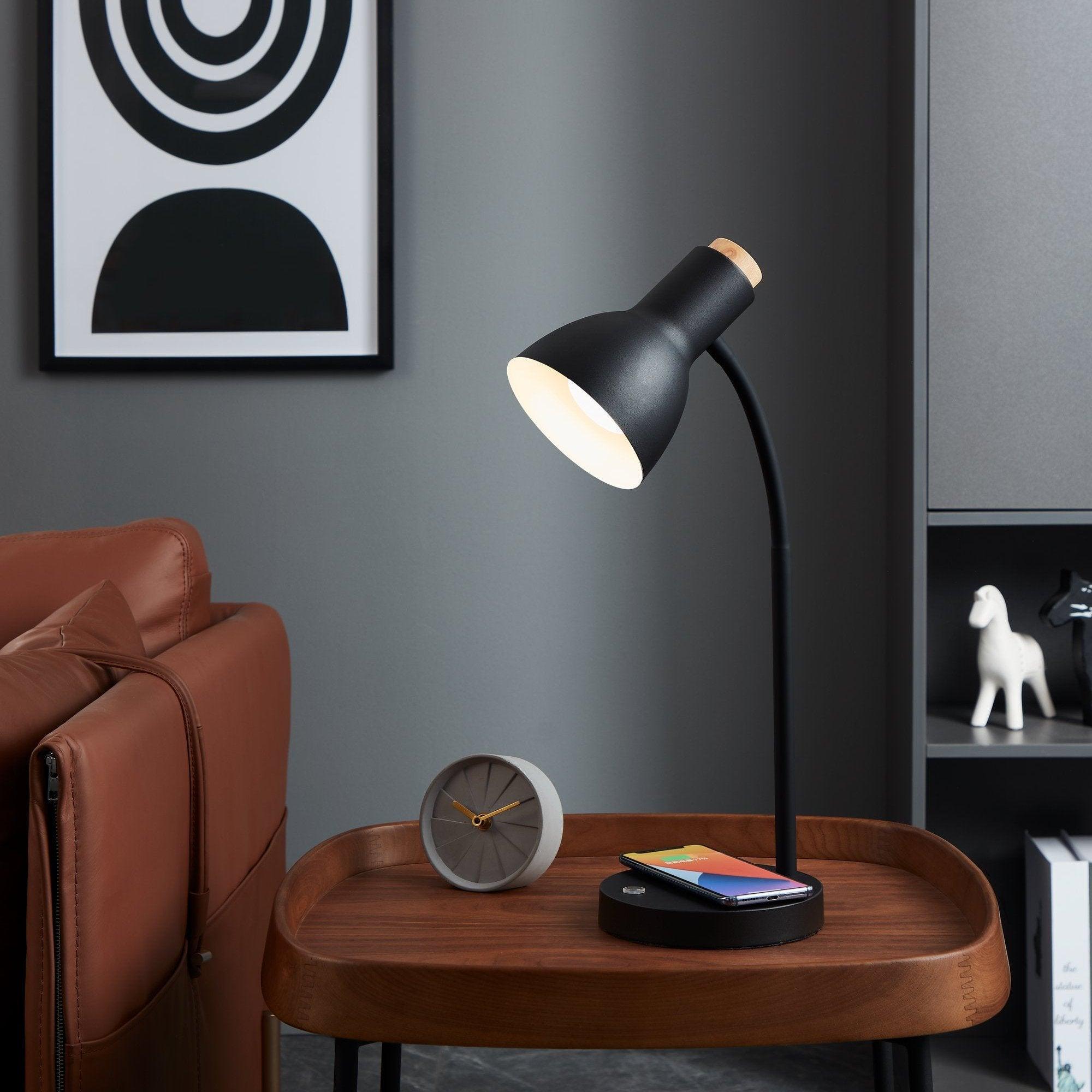 eglo veradal qi black touch table lamp living room image