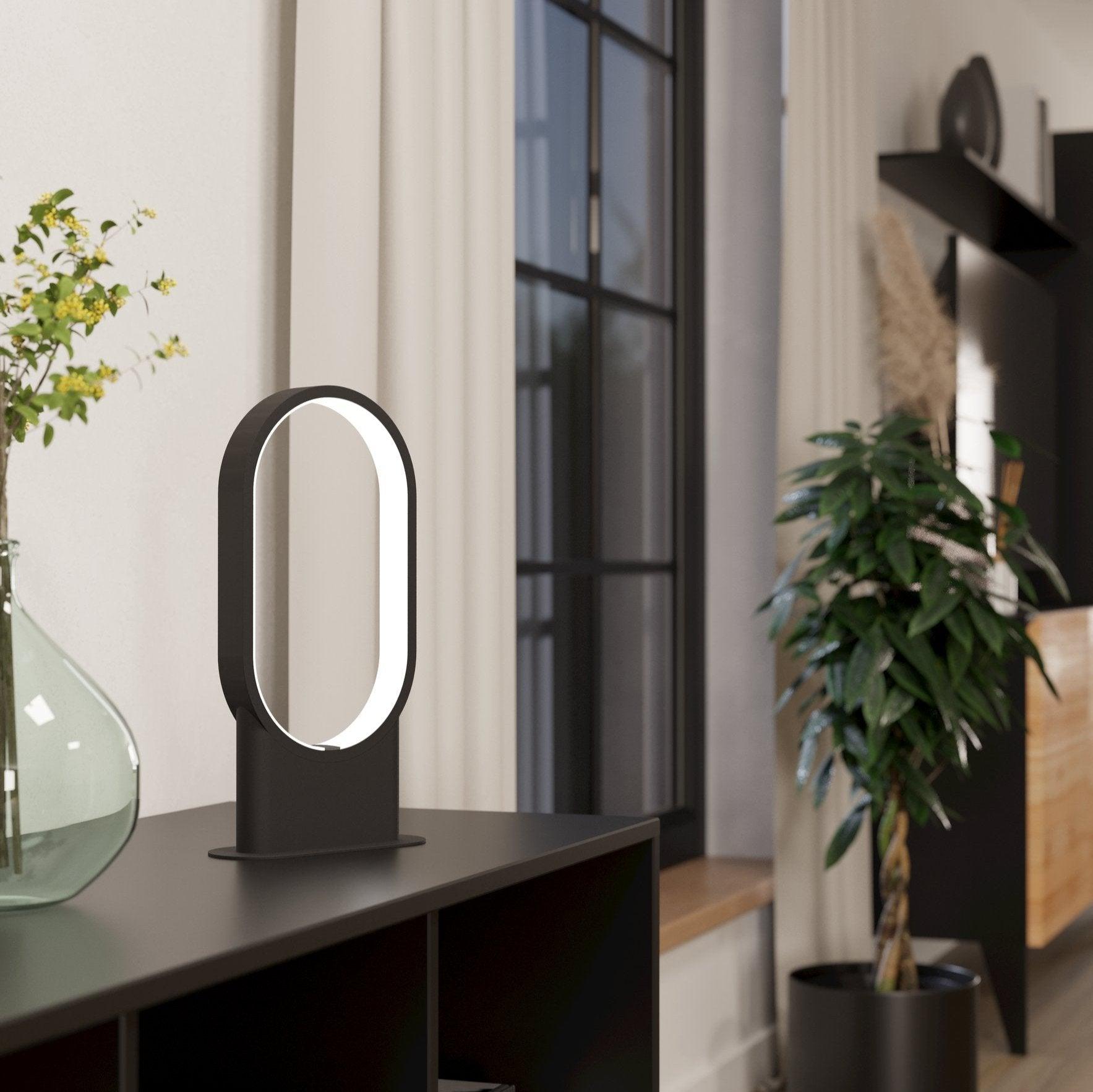 eglo codriales black led modern table lamp