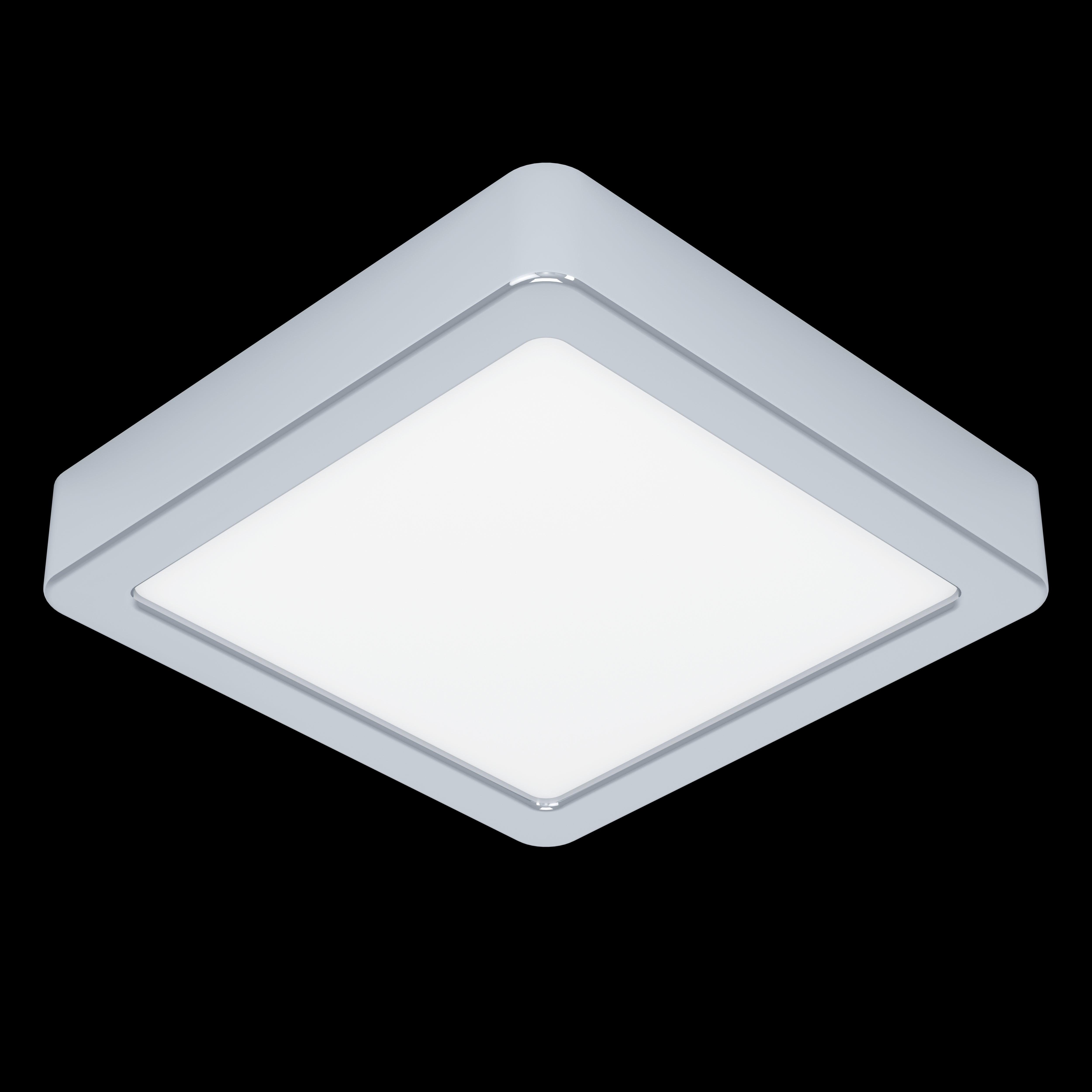 eglo fueva 5 chrome led ip44 square flush 16cm living room image