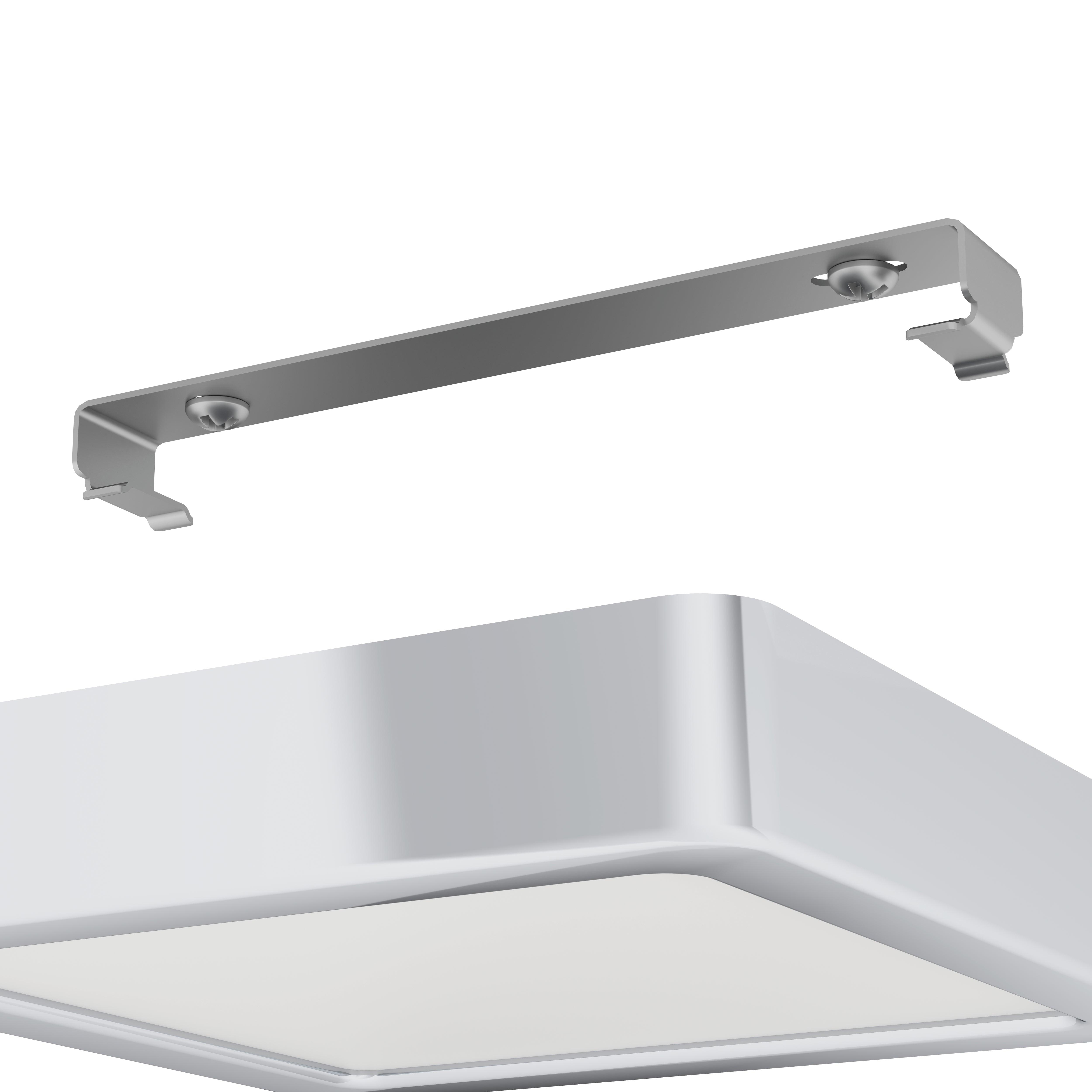 eglo fueva 5 chrome led ip44 square flush 16cm kitchen lighting 