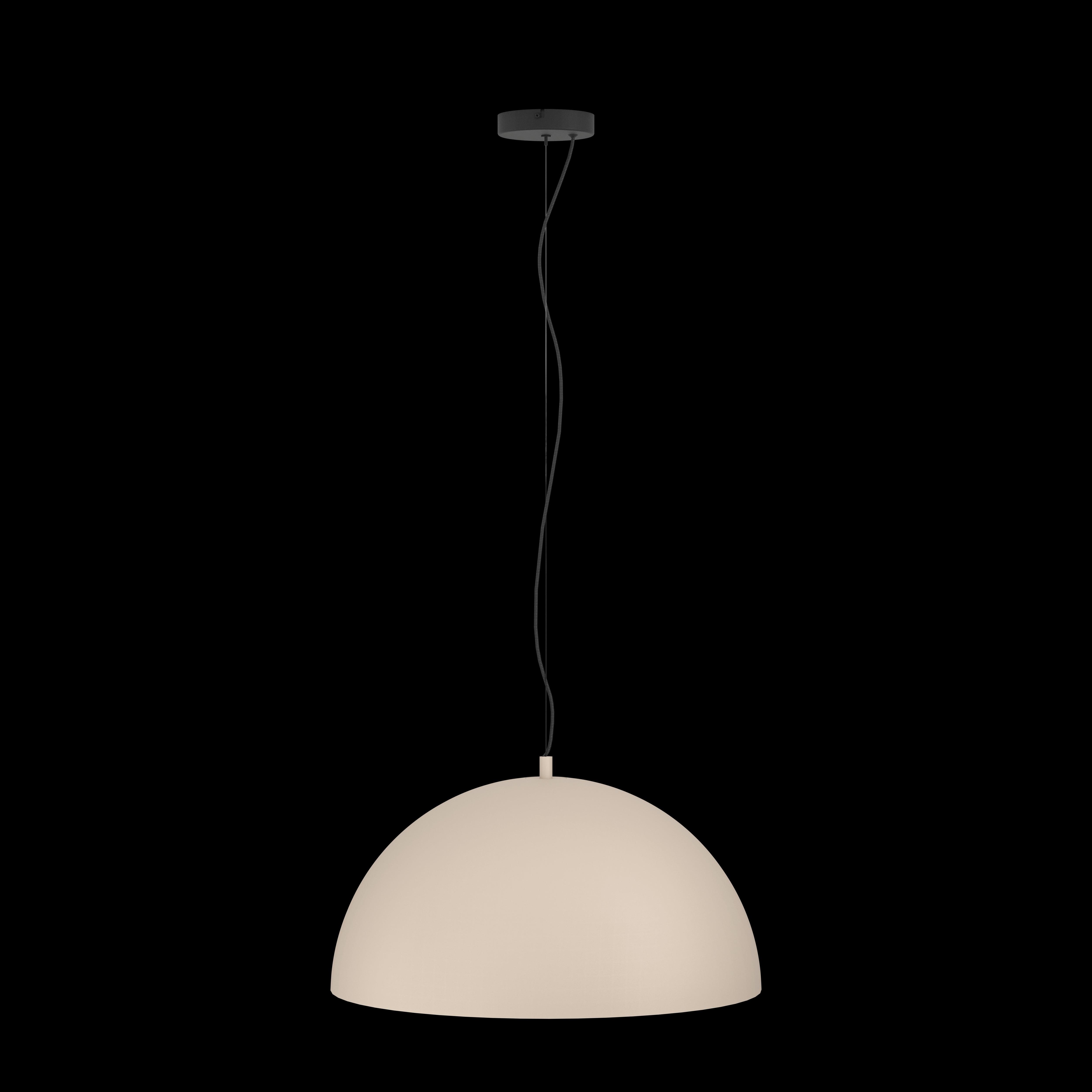 eglo gaetano 1 sand coloured round steel shade pendant living room image