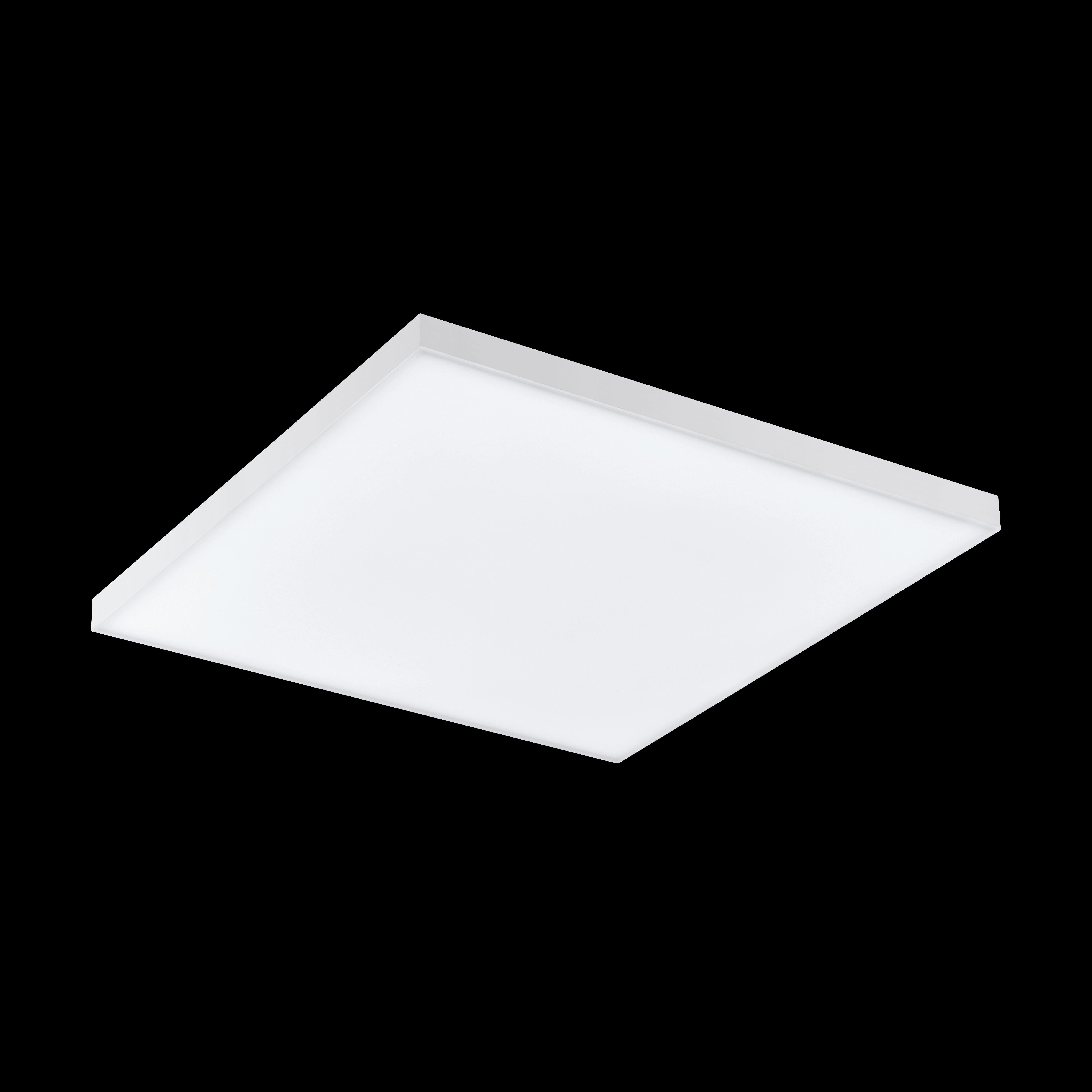 eglo turcona b led square white flush ceiling light living room close up