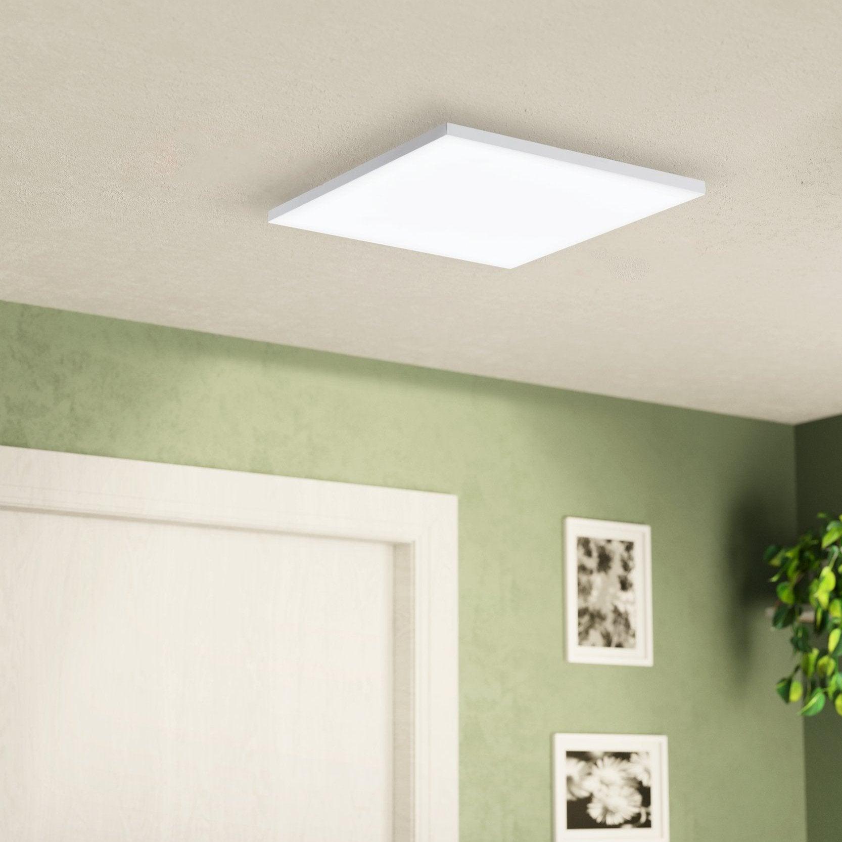 eglo turcona b led square white flush ceiling light living room image