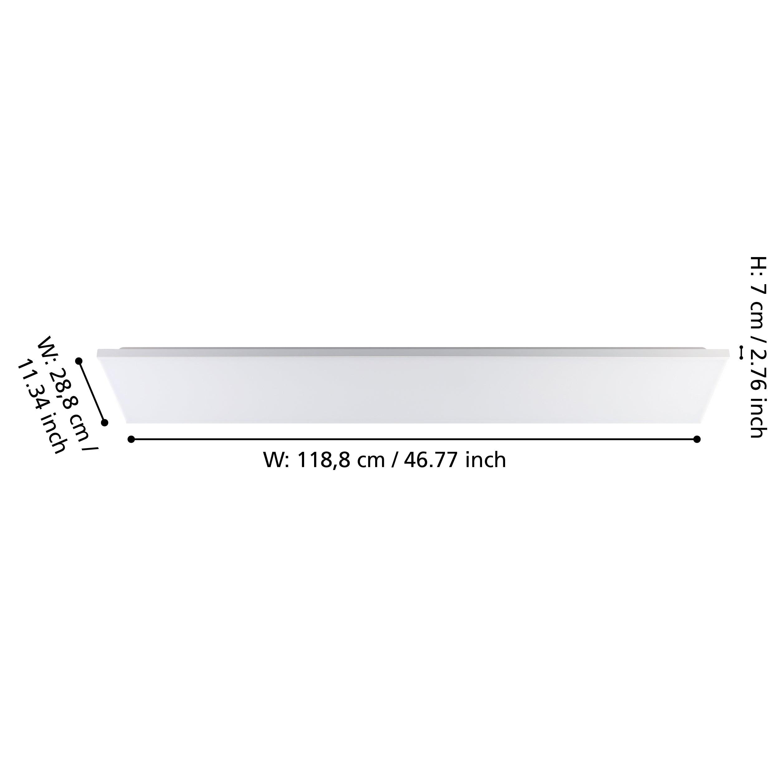 eglo turcona b led rectangular white ceiling flush living room close up