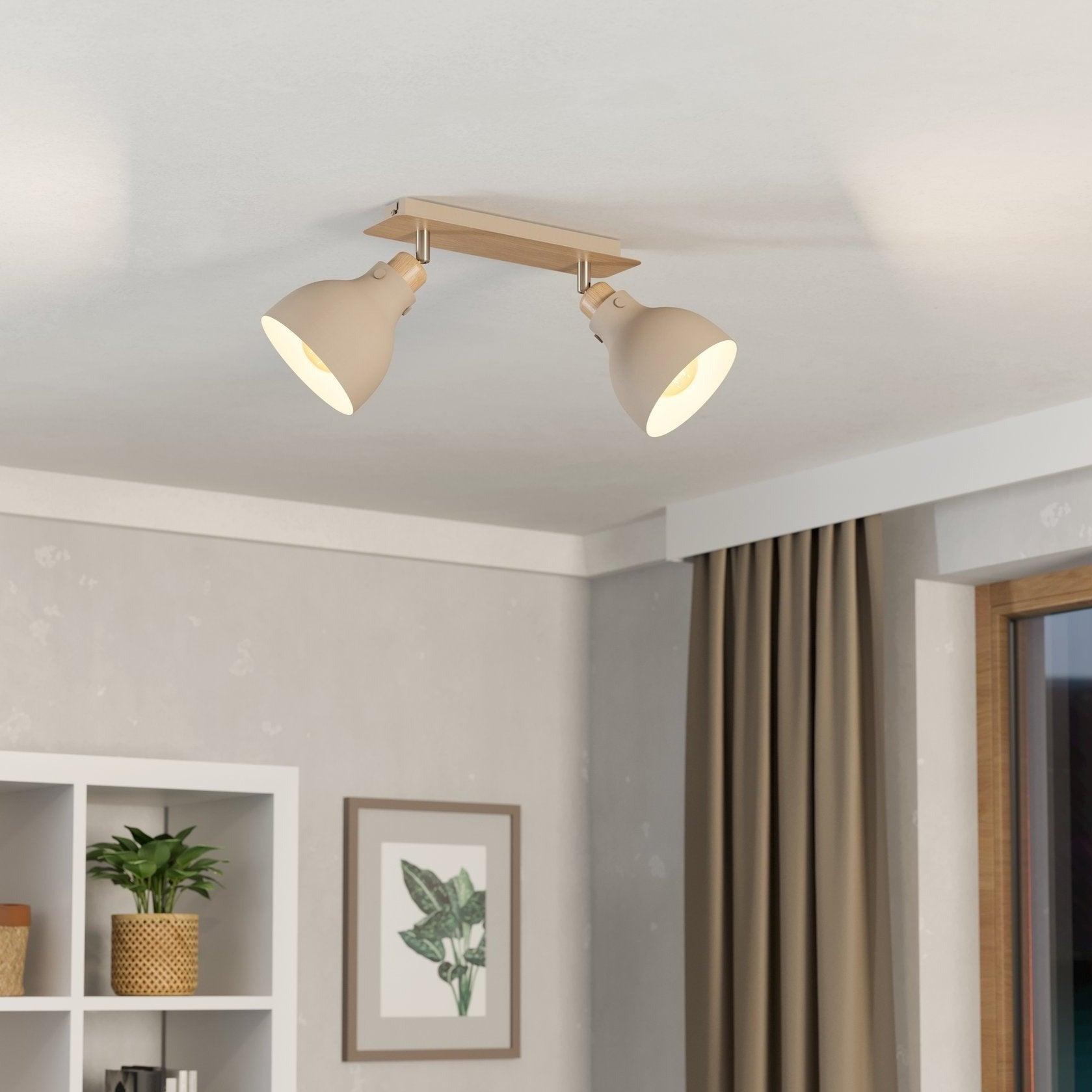 eglo arrecife nickel sandy 2 light bar spotlight