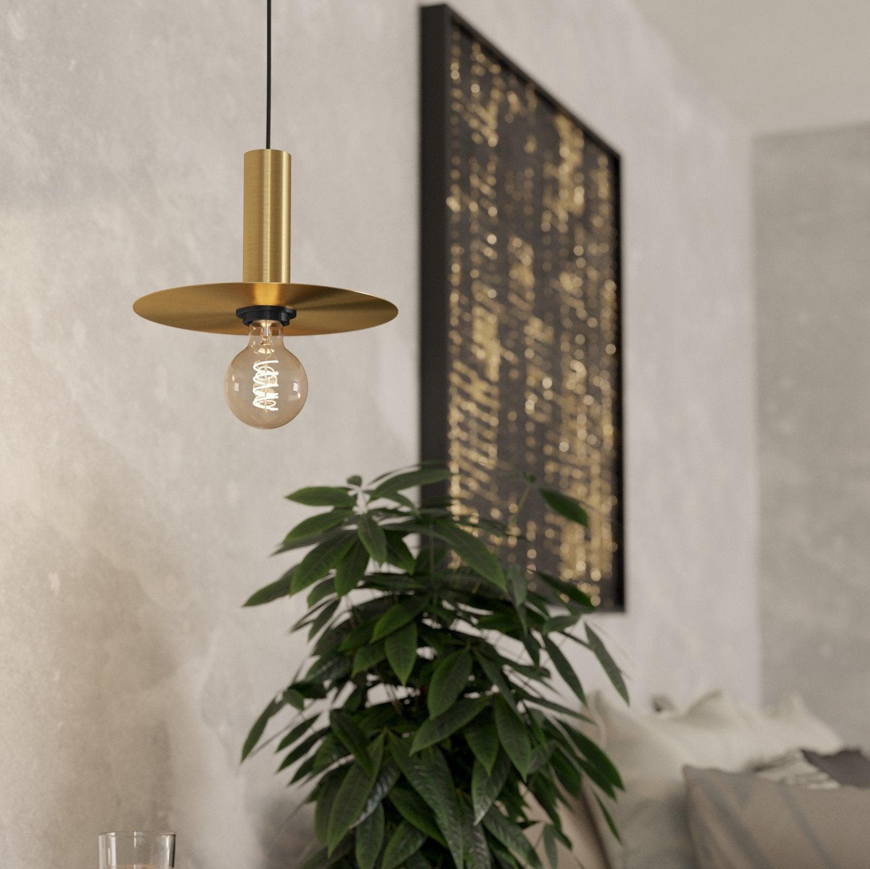 eglo escandell brass metal disc ceiling pendant