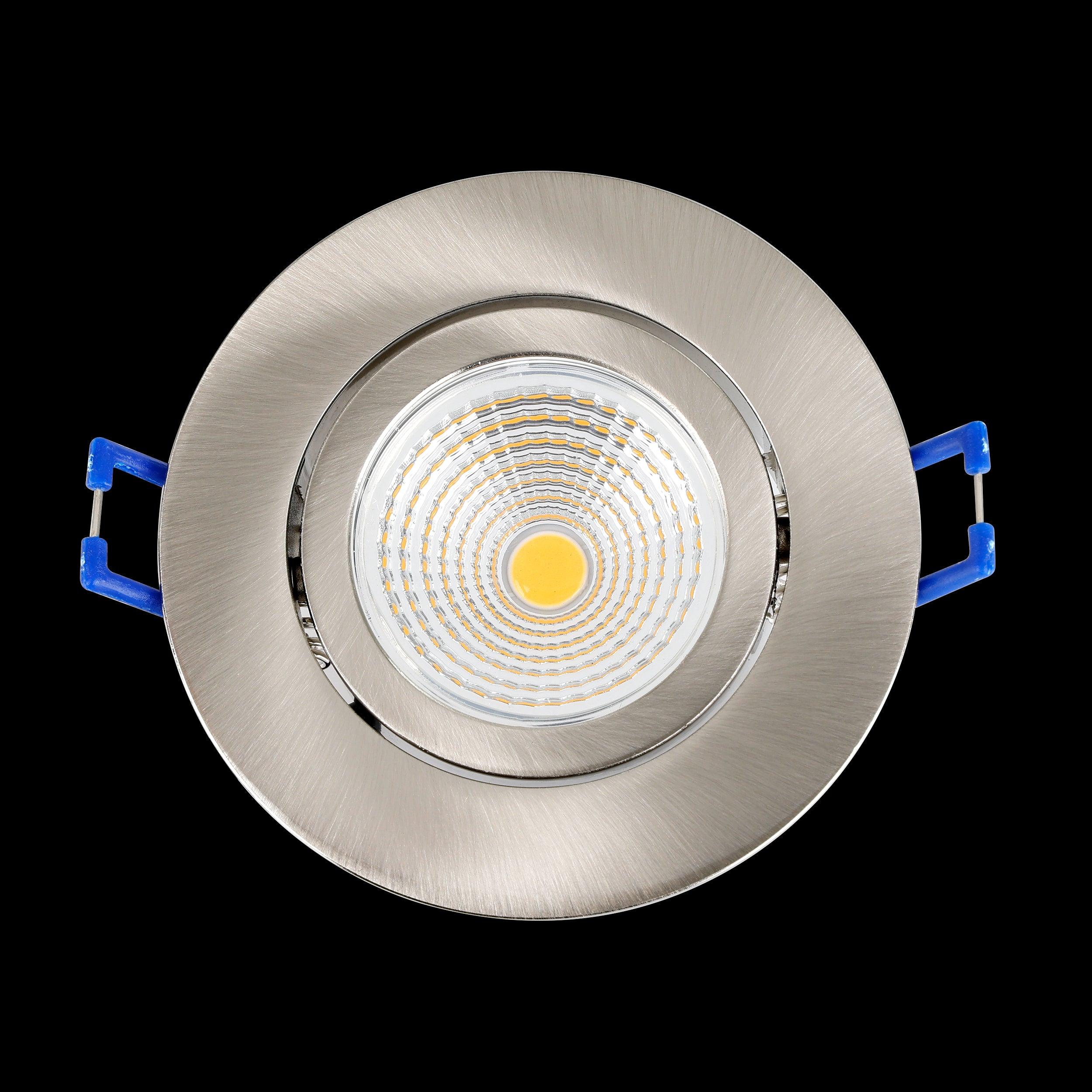 eglo saliceto set of 3 nickel led recessed spot lights Kitchen Lighting Close Up