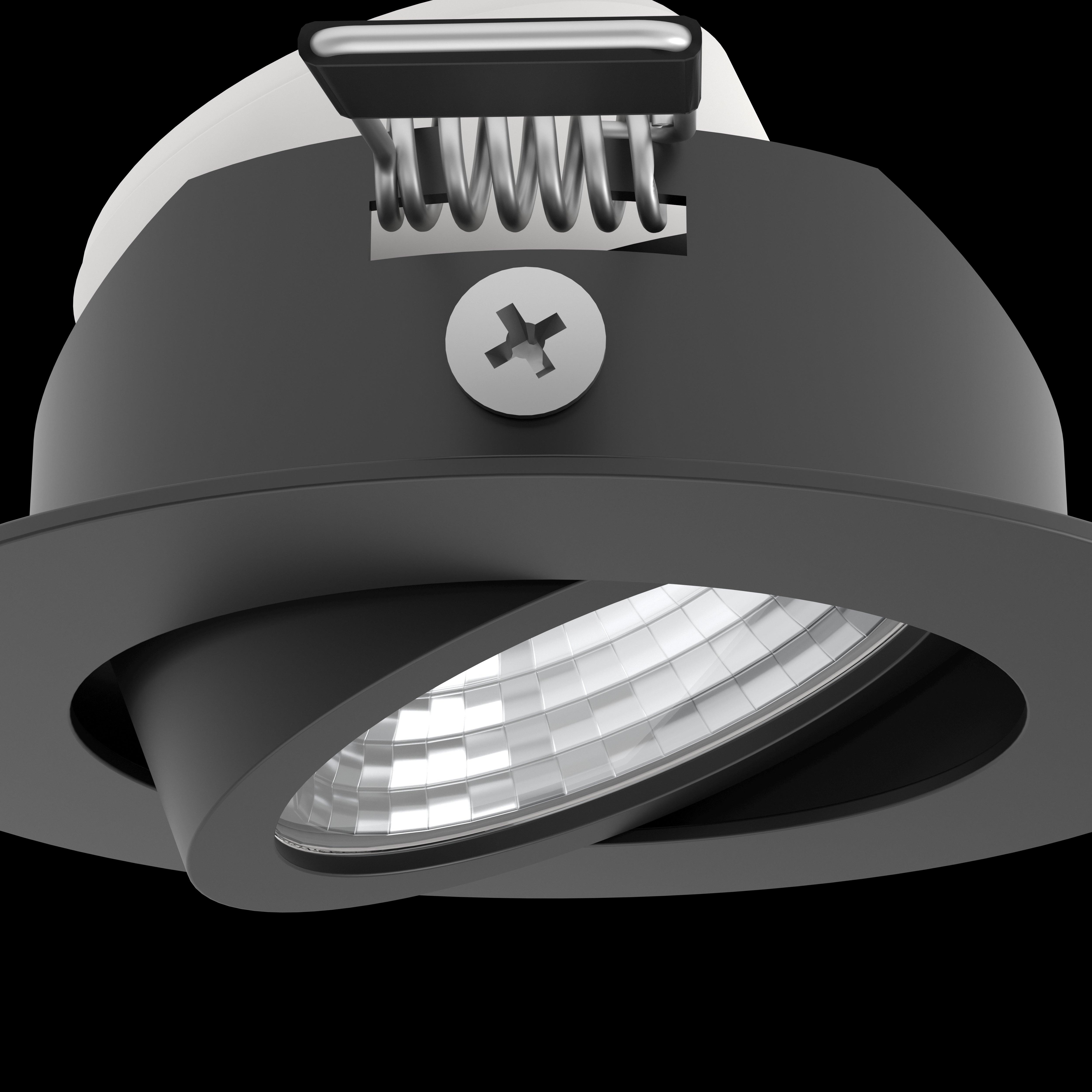 eglo saliceto set of 3 black led recessed spot lights Kitchen Lighting Close Up