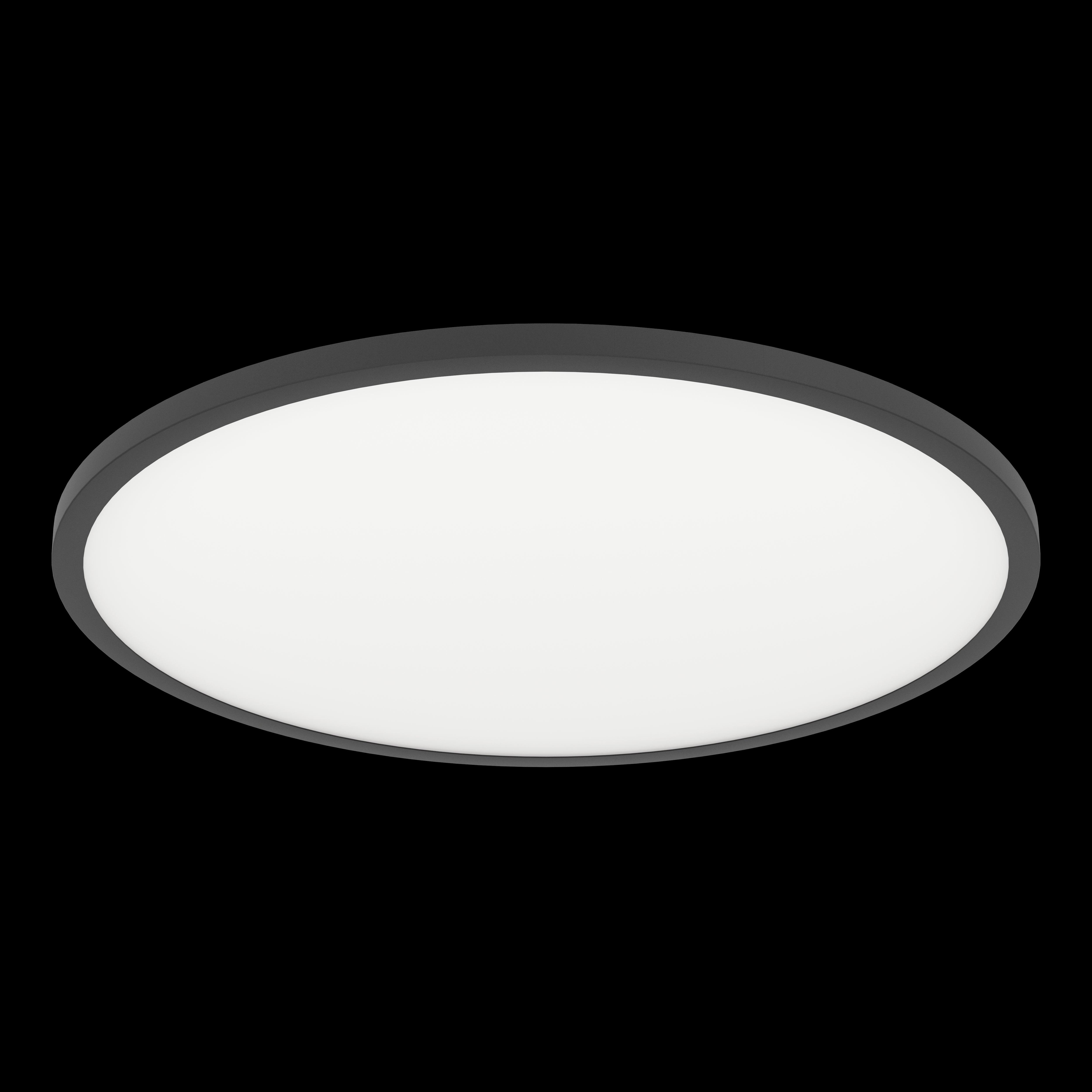 eglo connect sarsina z smart led black round ceiling flush 60cm living room close up