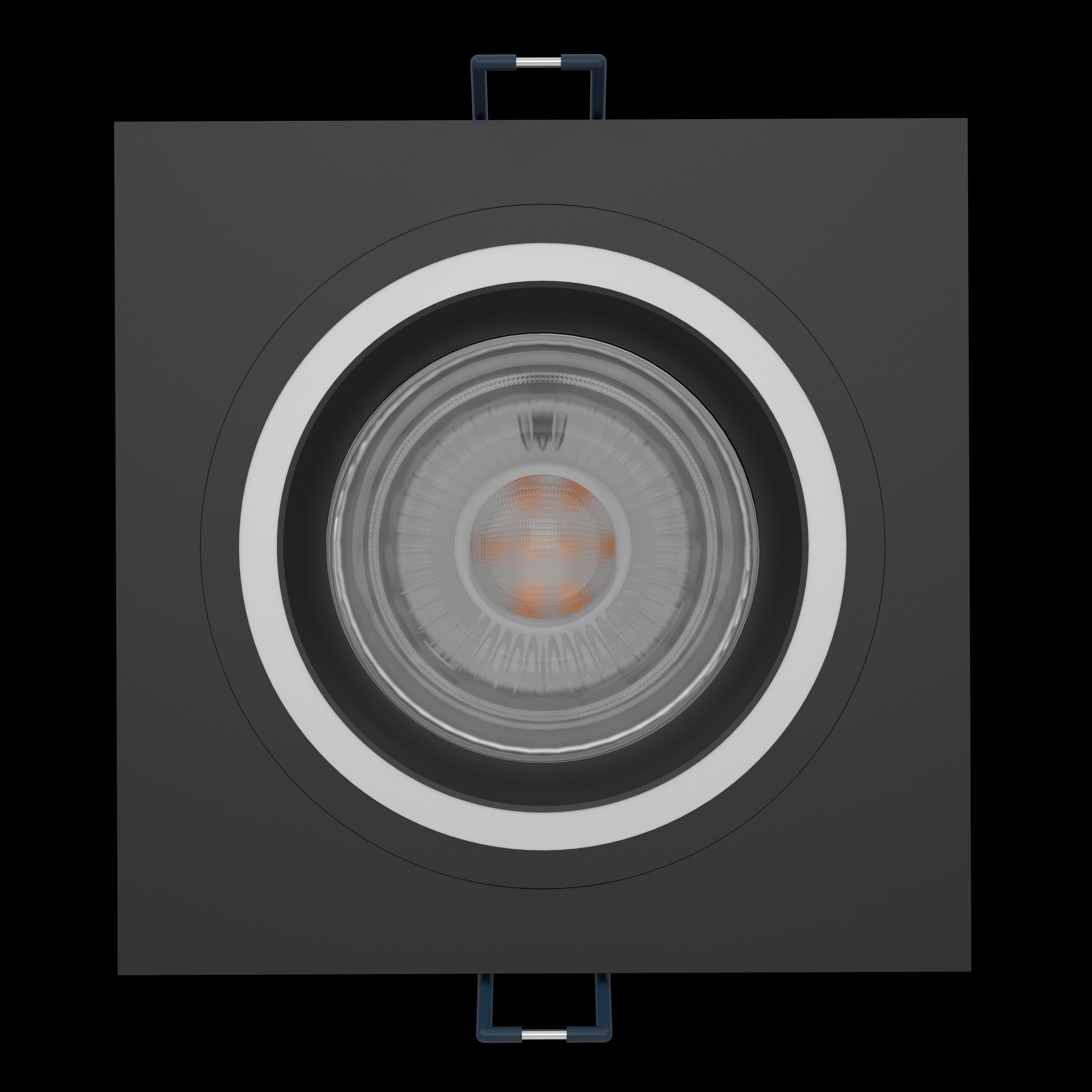 eglo carosso z smart led black square recessed spot light kitchen lighting 
