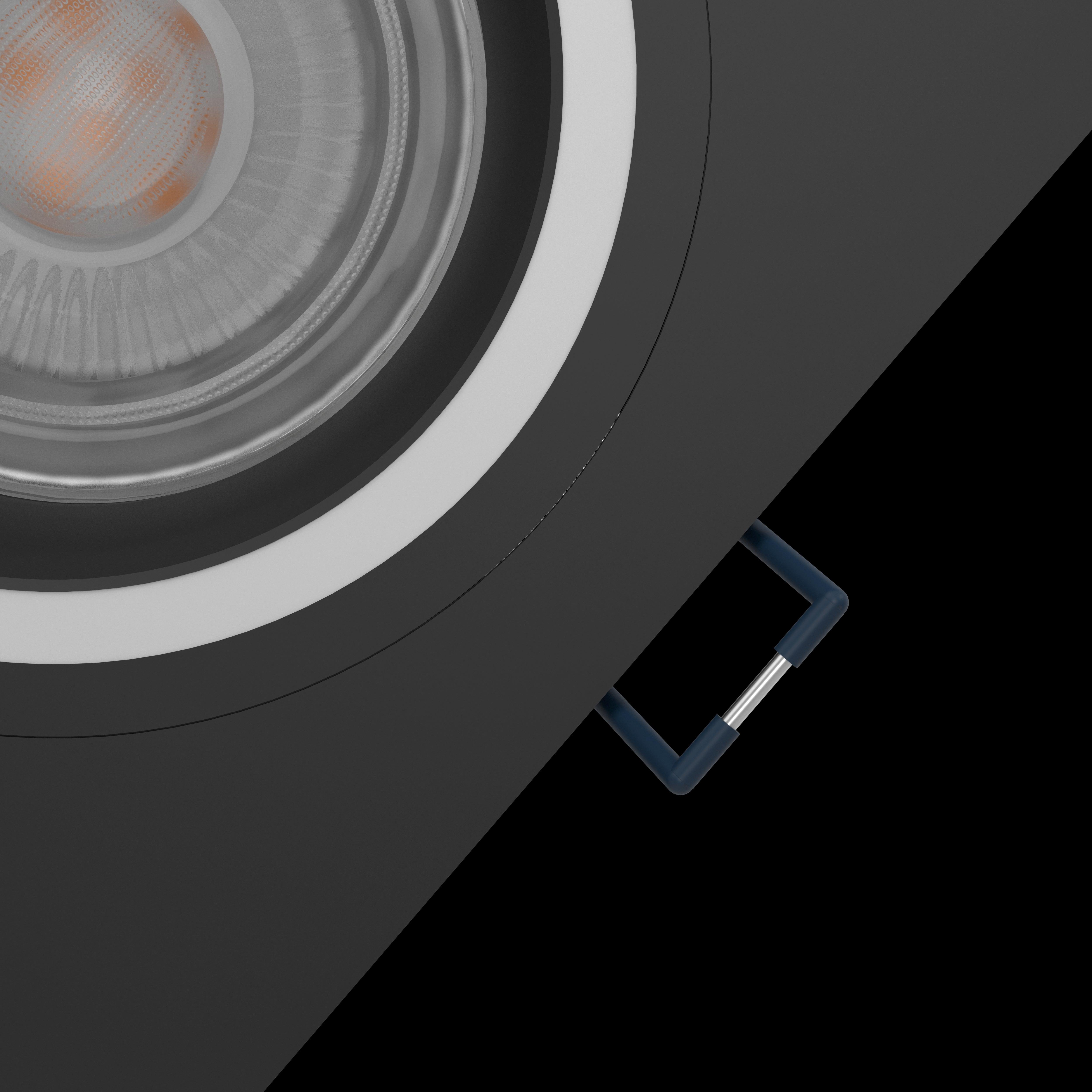 eglo carosso z smart led black square recessed spot light hallway lighting 