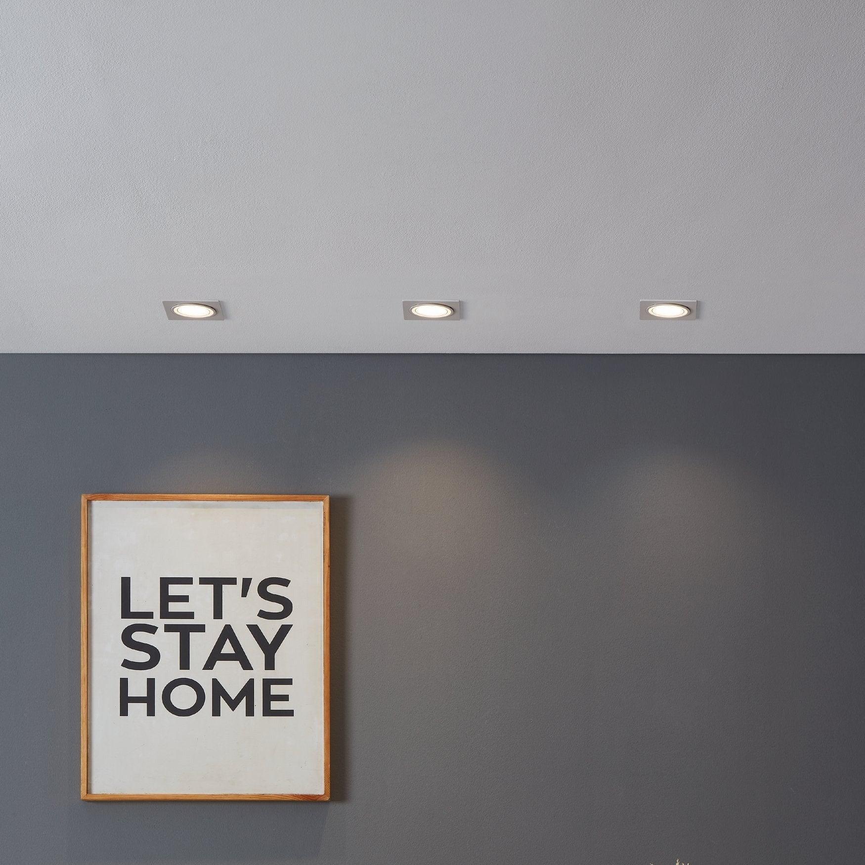 eglo carosso z white square led smart recessed spot light living room image