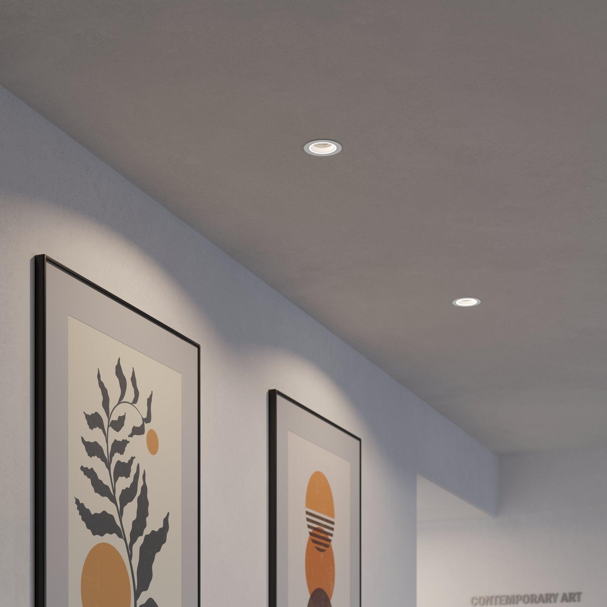 eglo carosso z round white smart led recessed spot light