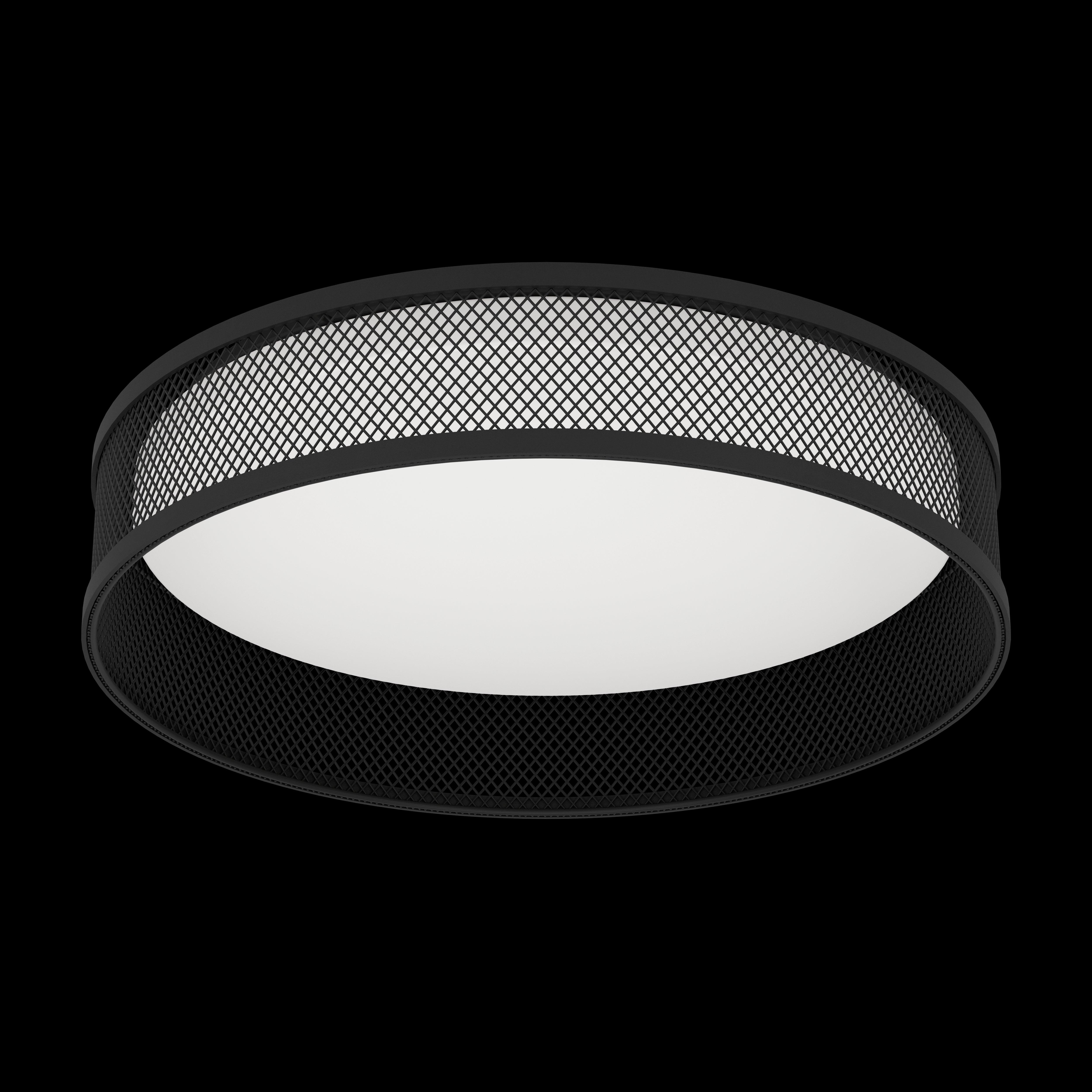 eglo luppineria led black metal mesh ceiling flush 38 5cm living room image