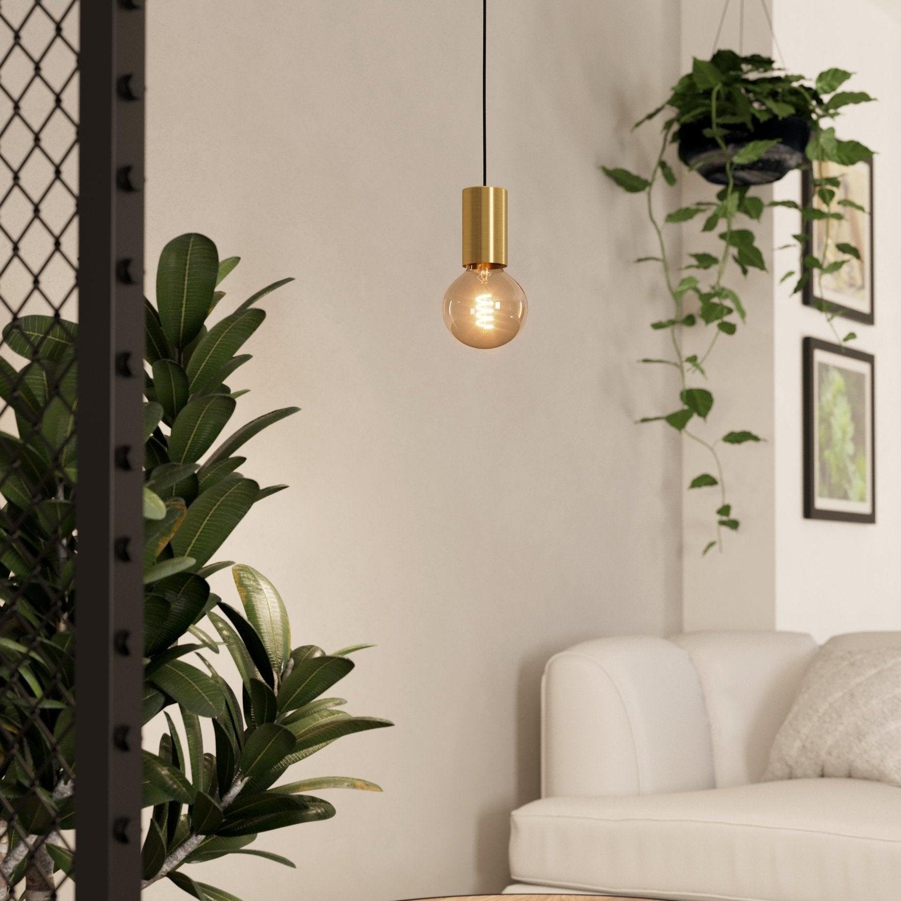 Eglo Pozueta 1 Gold Lamp Holder Cable Ceiling Pendant-WAREHOUSE-40-200326