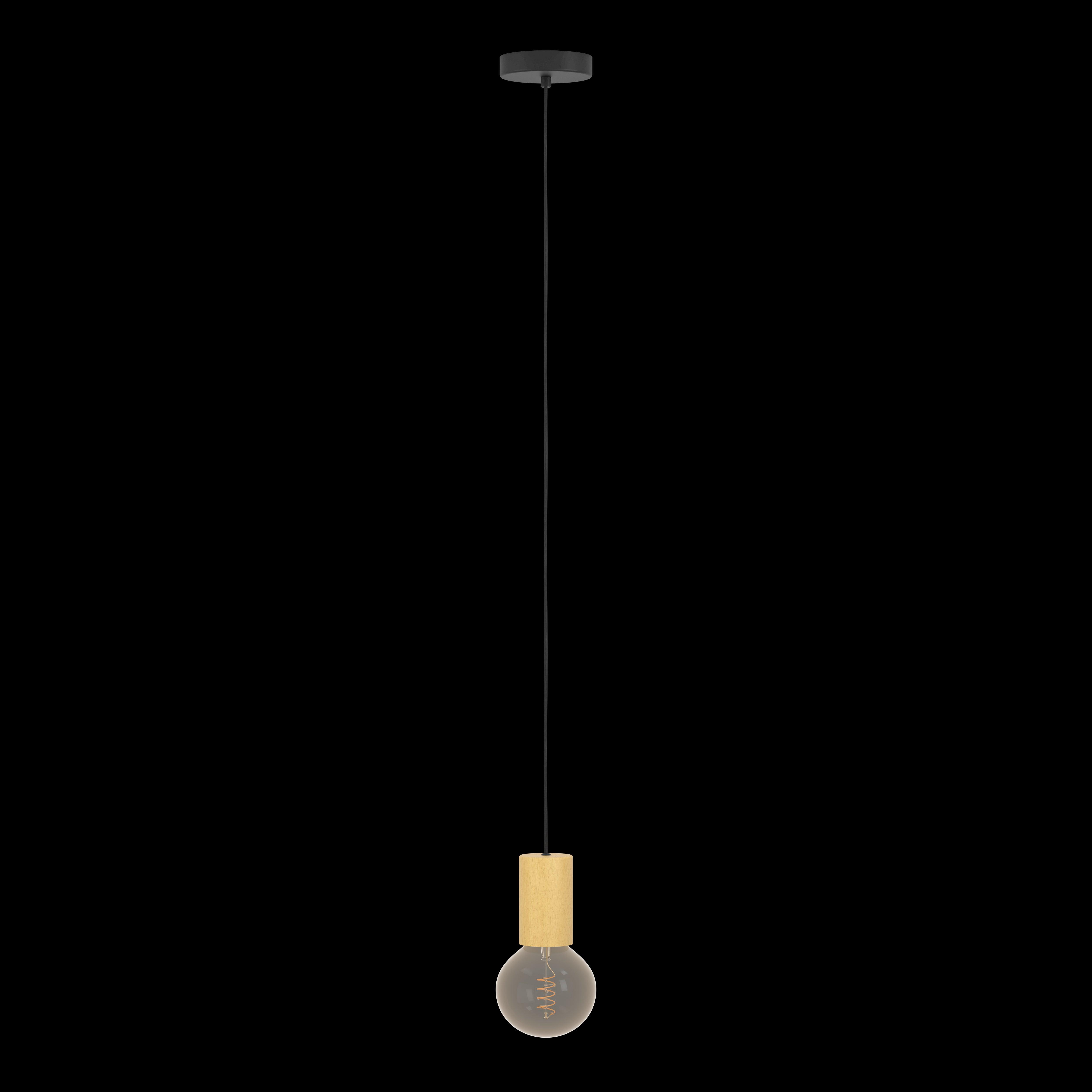 eglo pozueta 1 wood lamp holder cable ceiling pendant living room image