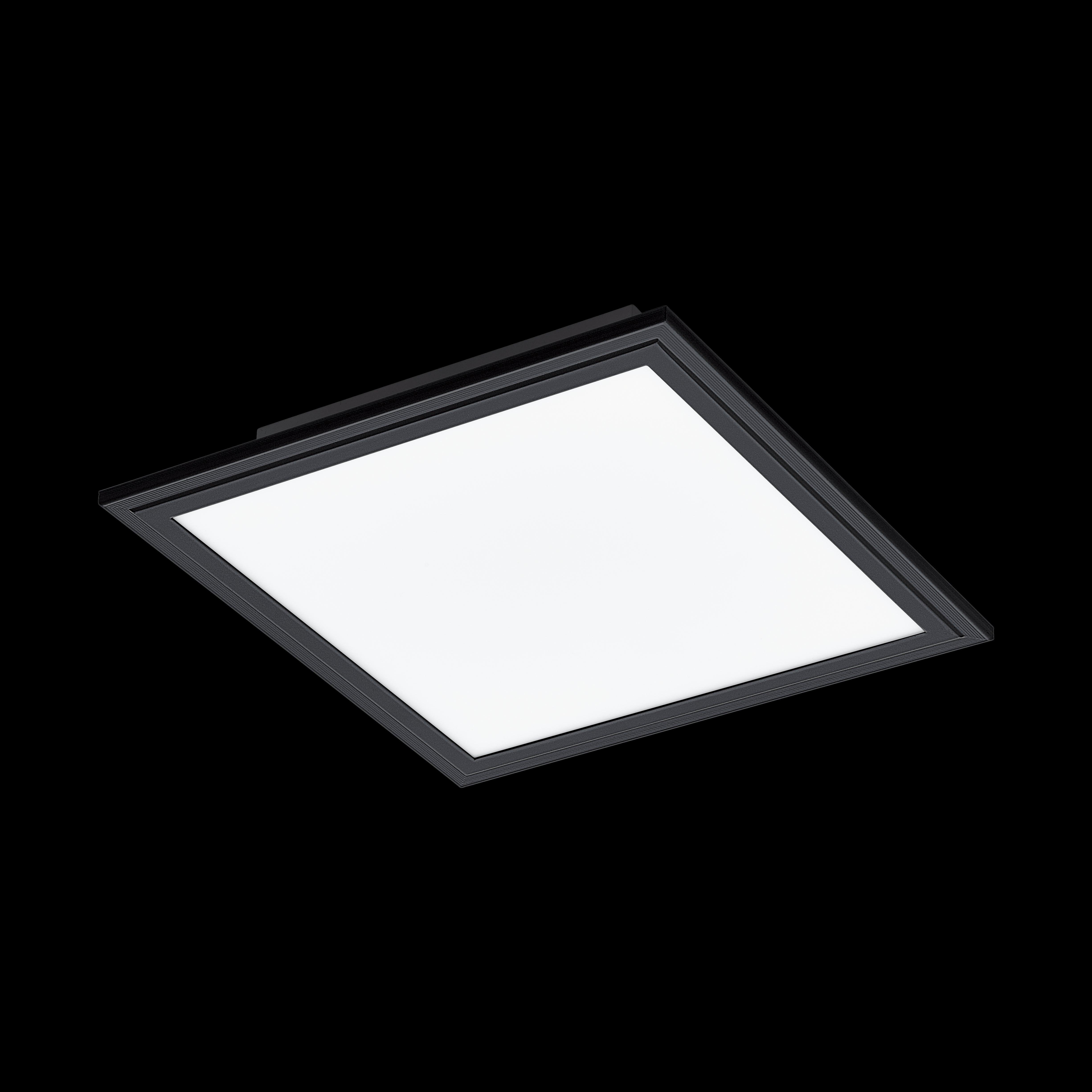 eglo salobrena 1 led black square flush 30cm living room image