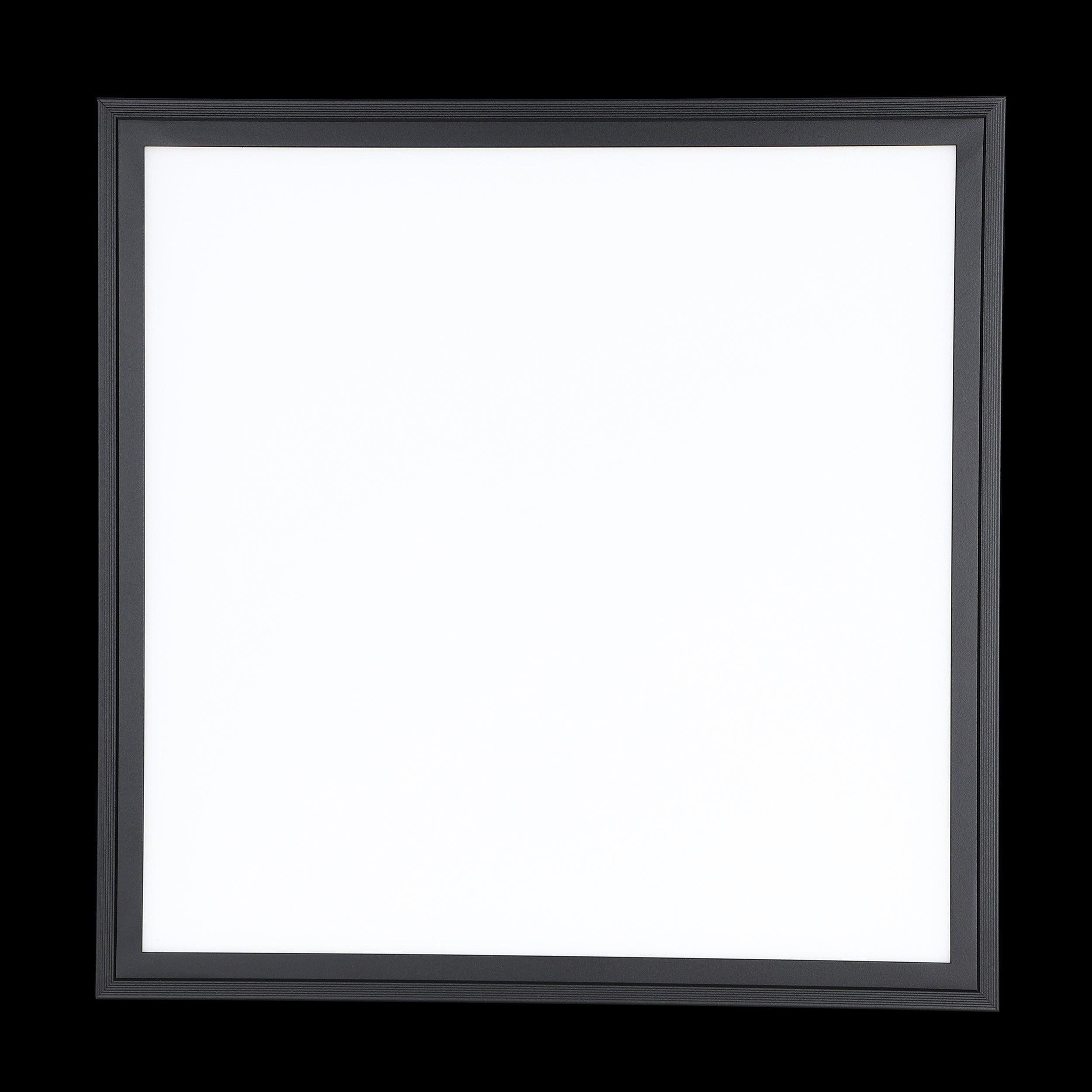 eglo salobrena 1 led black square ceiling flush 45cm living room image