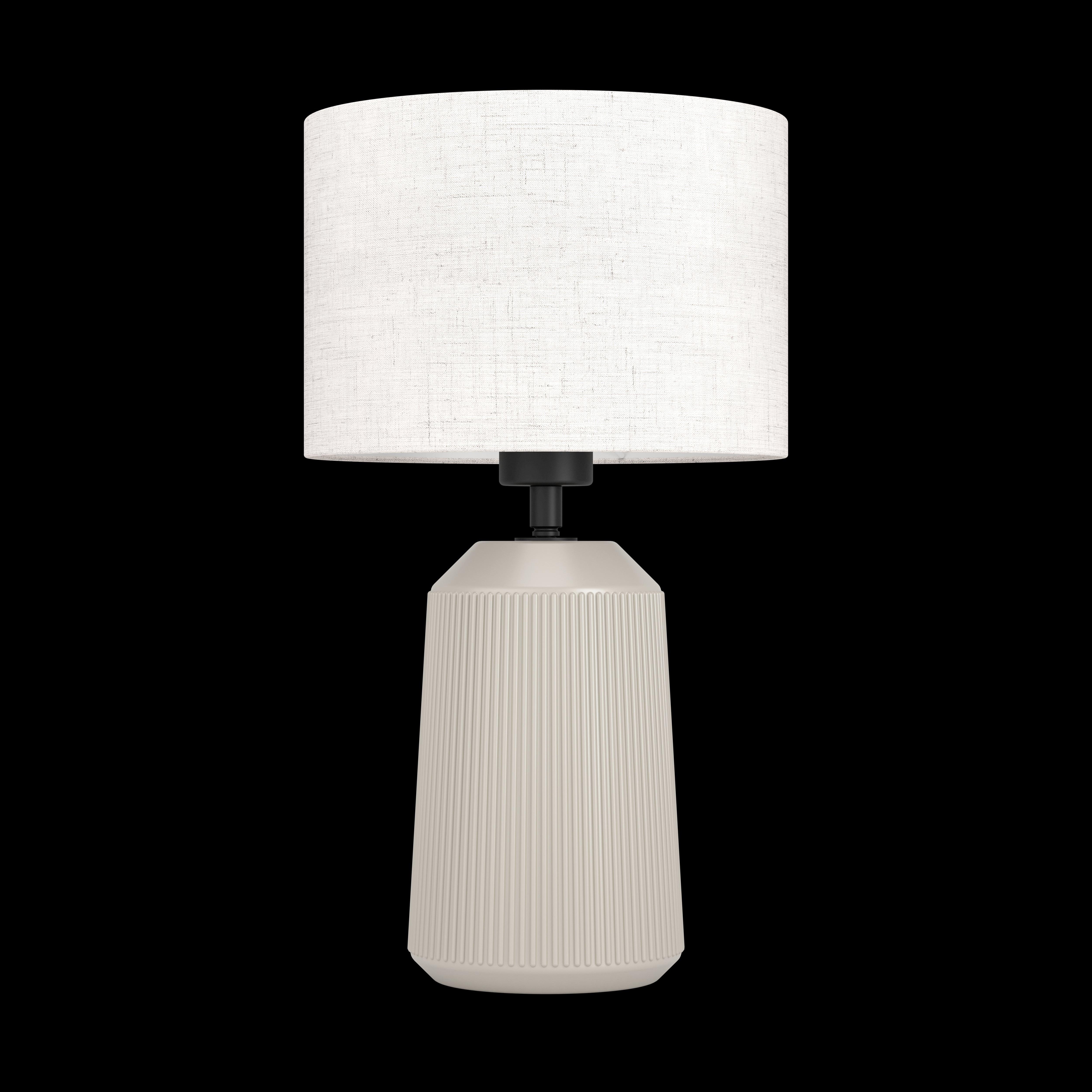 eglo capalbio sand ceramic table lamp white shade living room image