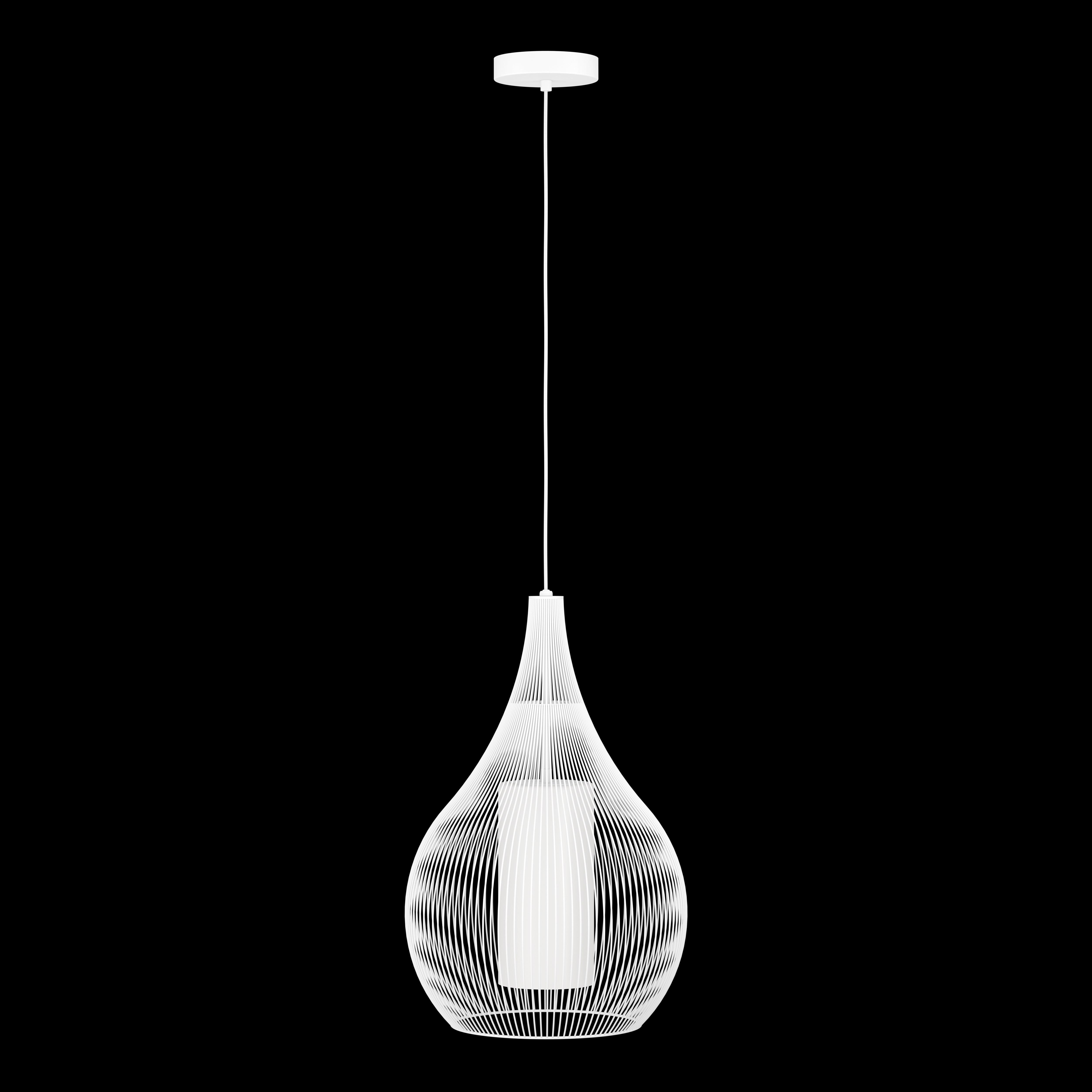 eglo razoni 1 white wire glass pendant living room image