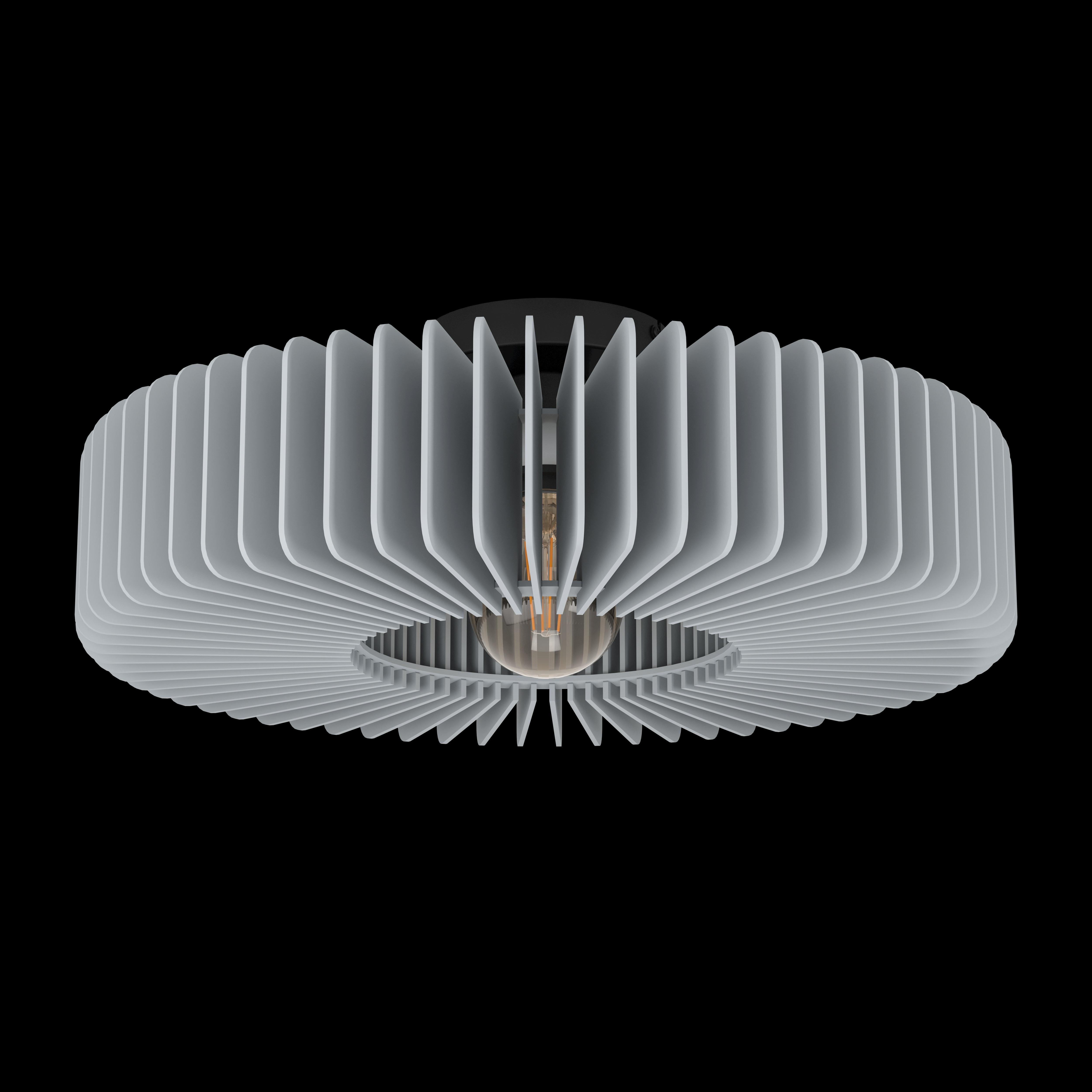 eglo palombaia grey wooden flush ceiling light 50cm living room image