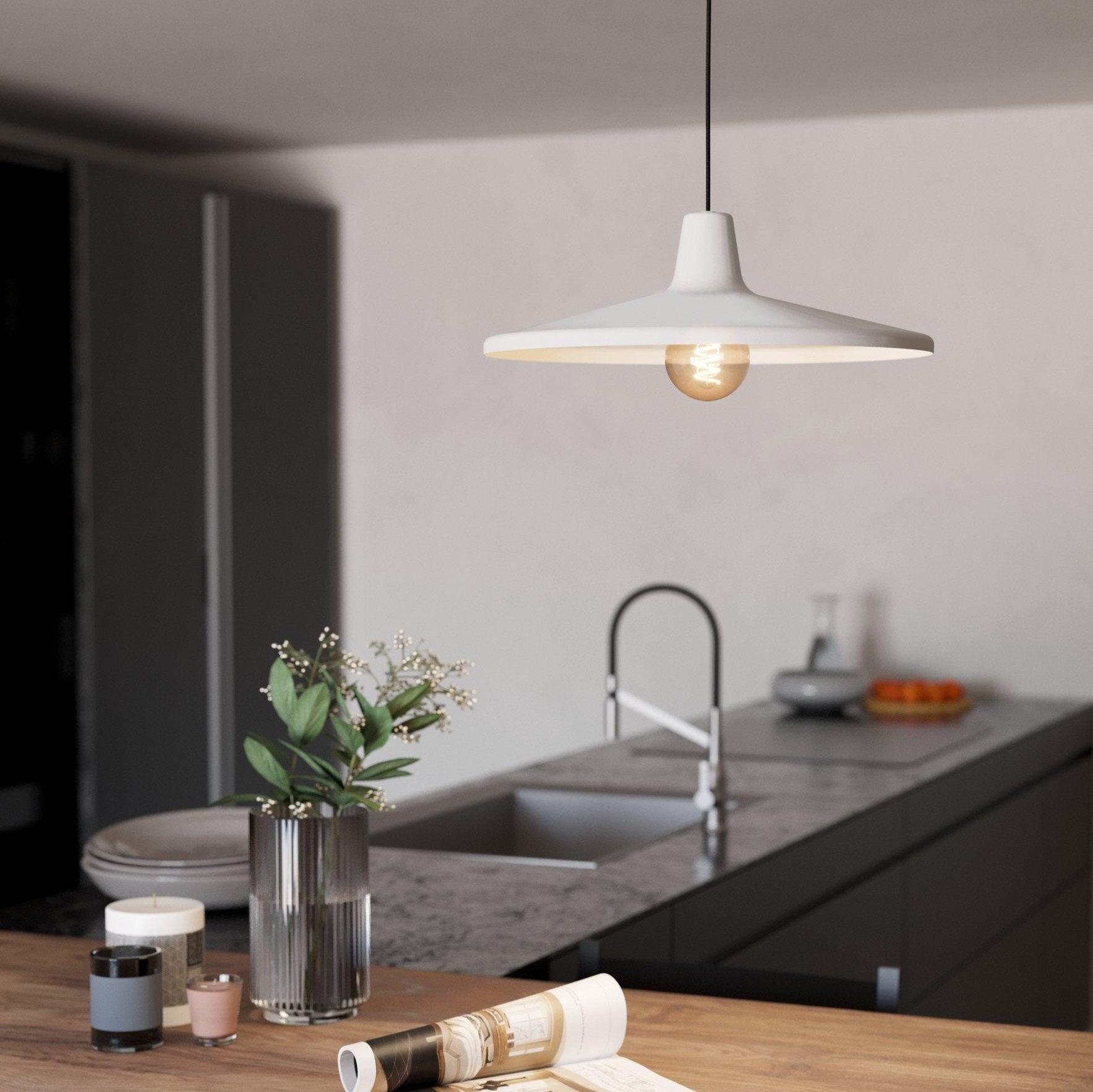 eglo miniere grey metal lampshade ceiling pendant