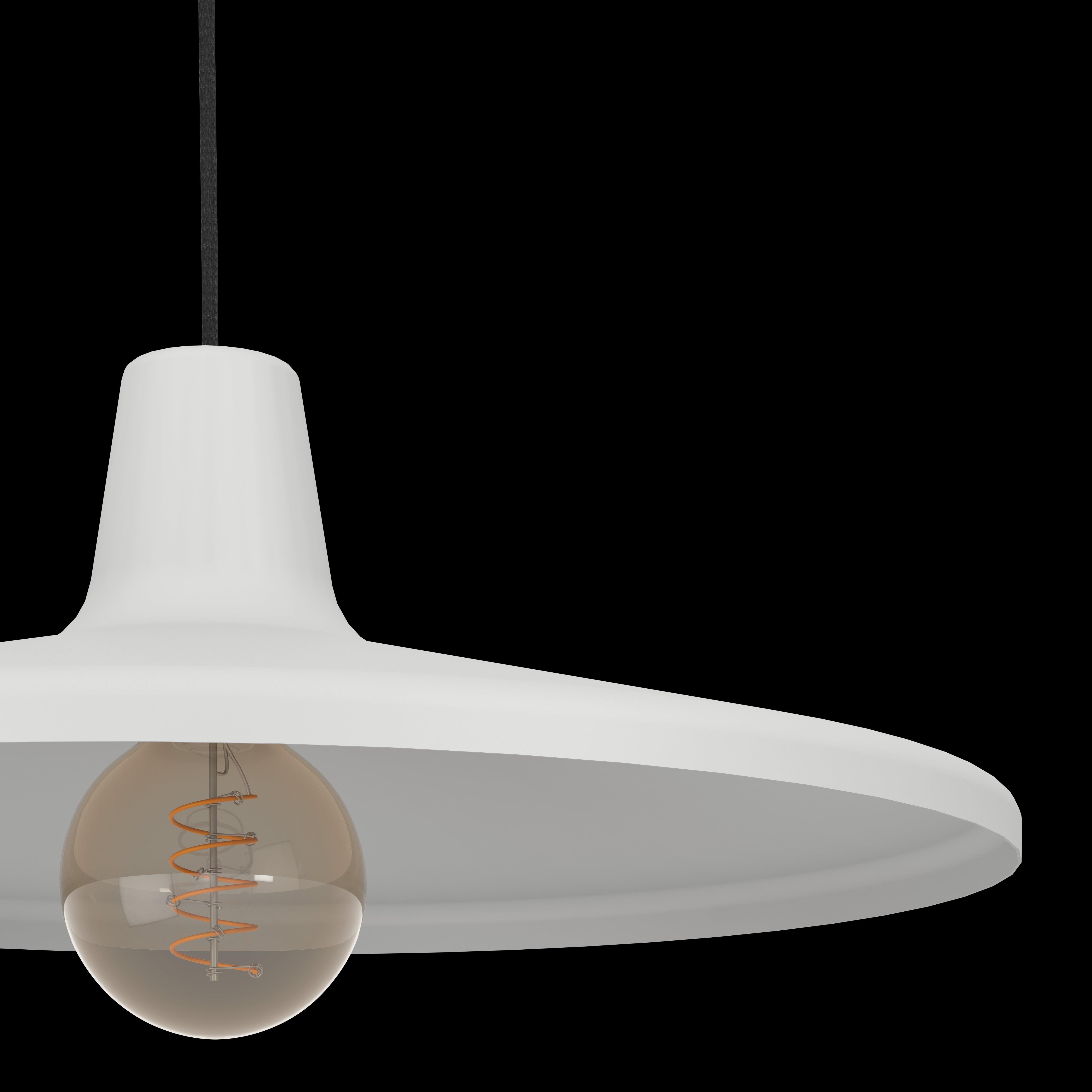 eglo miniere 2 light grey metal lampshade ceiling pendant Kitchen Lighting Close Up