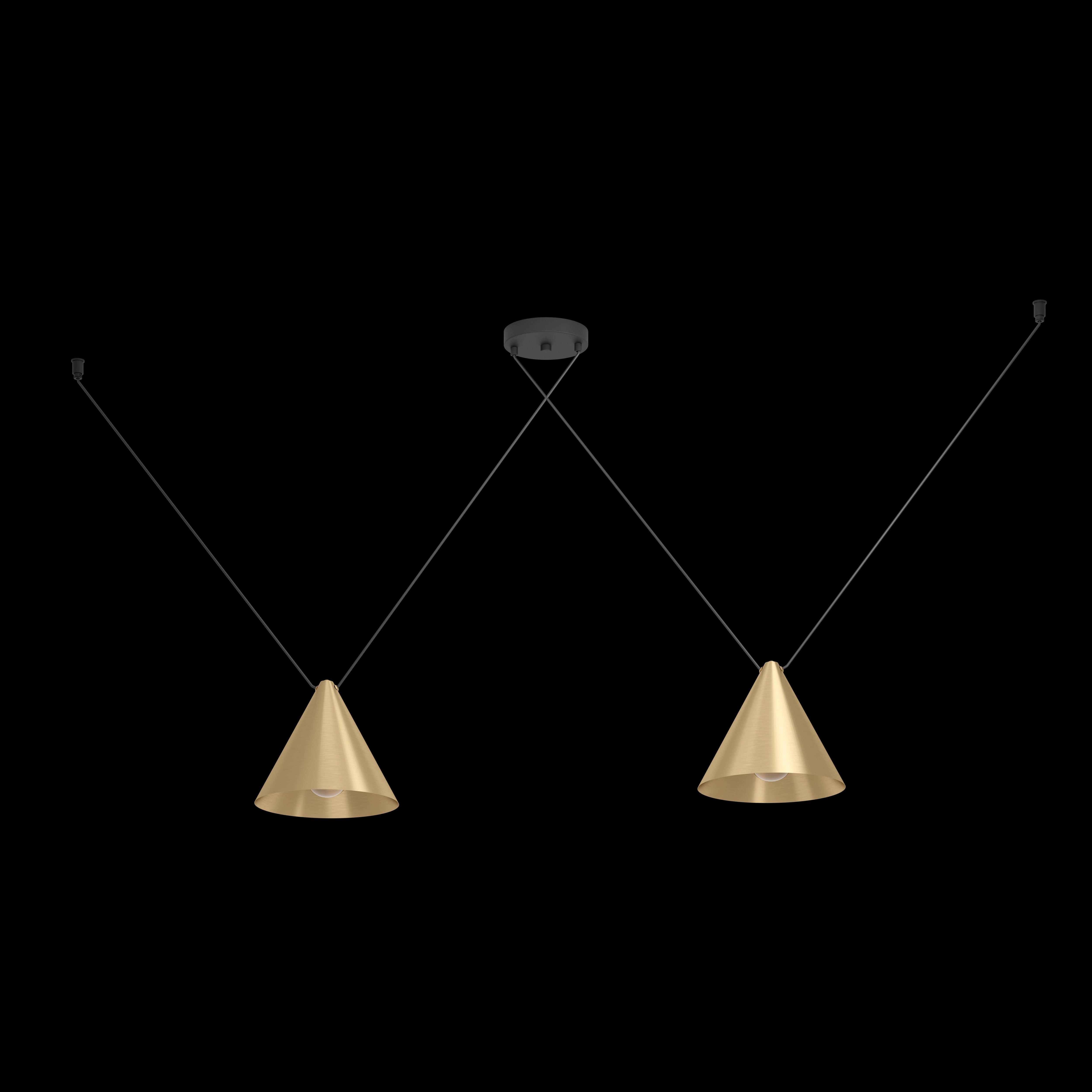 eglo narices 1 2 light brass conical ceiling pendant Kitchen Lighting Close Up