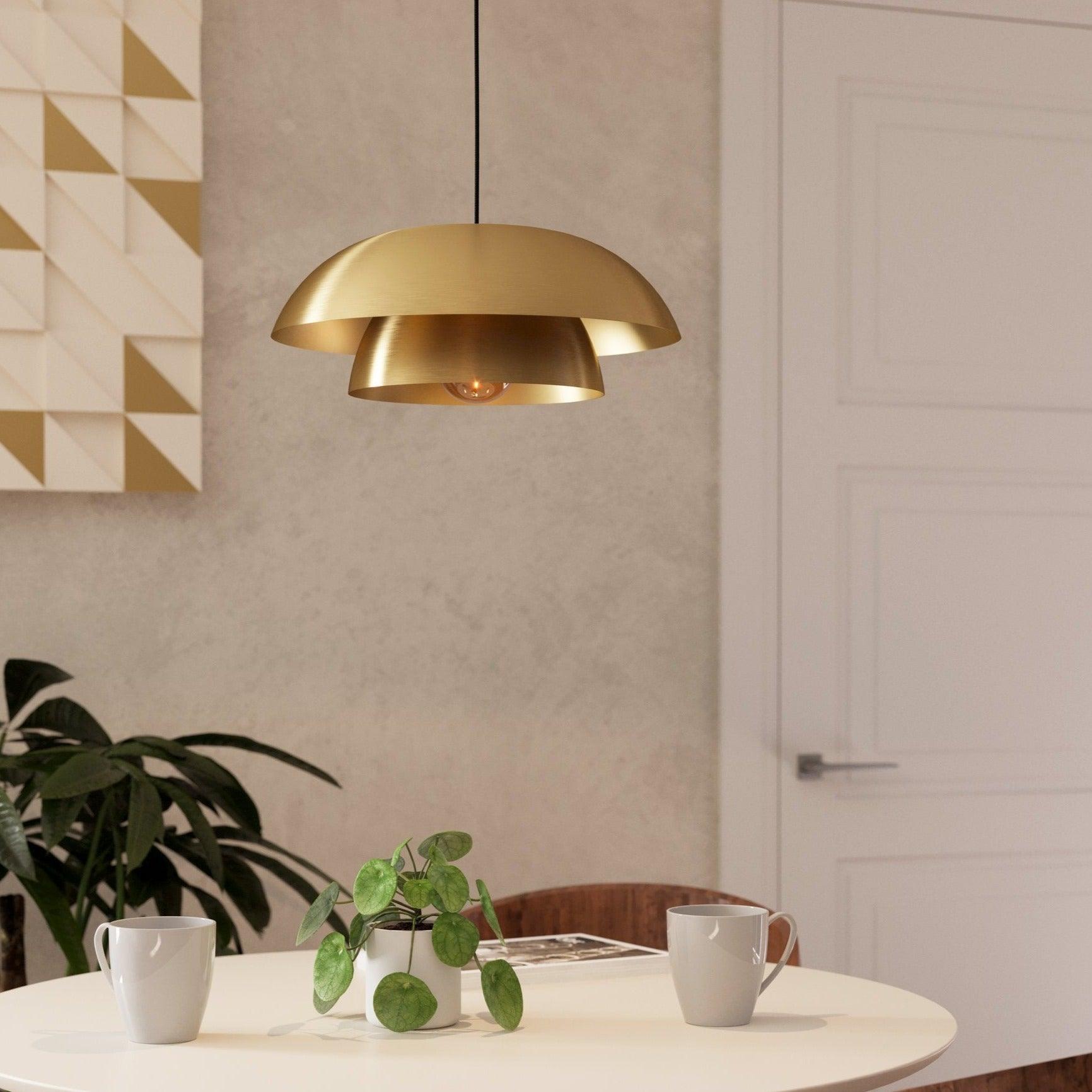 eglo cenciara brass lampshade ceiling pendant
