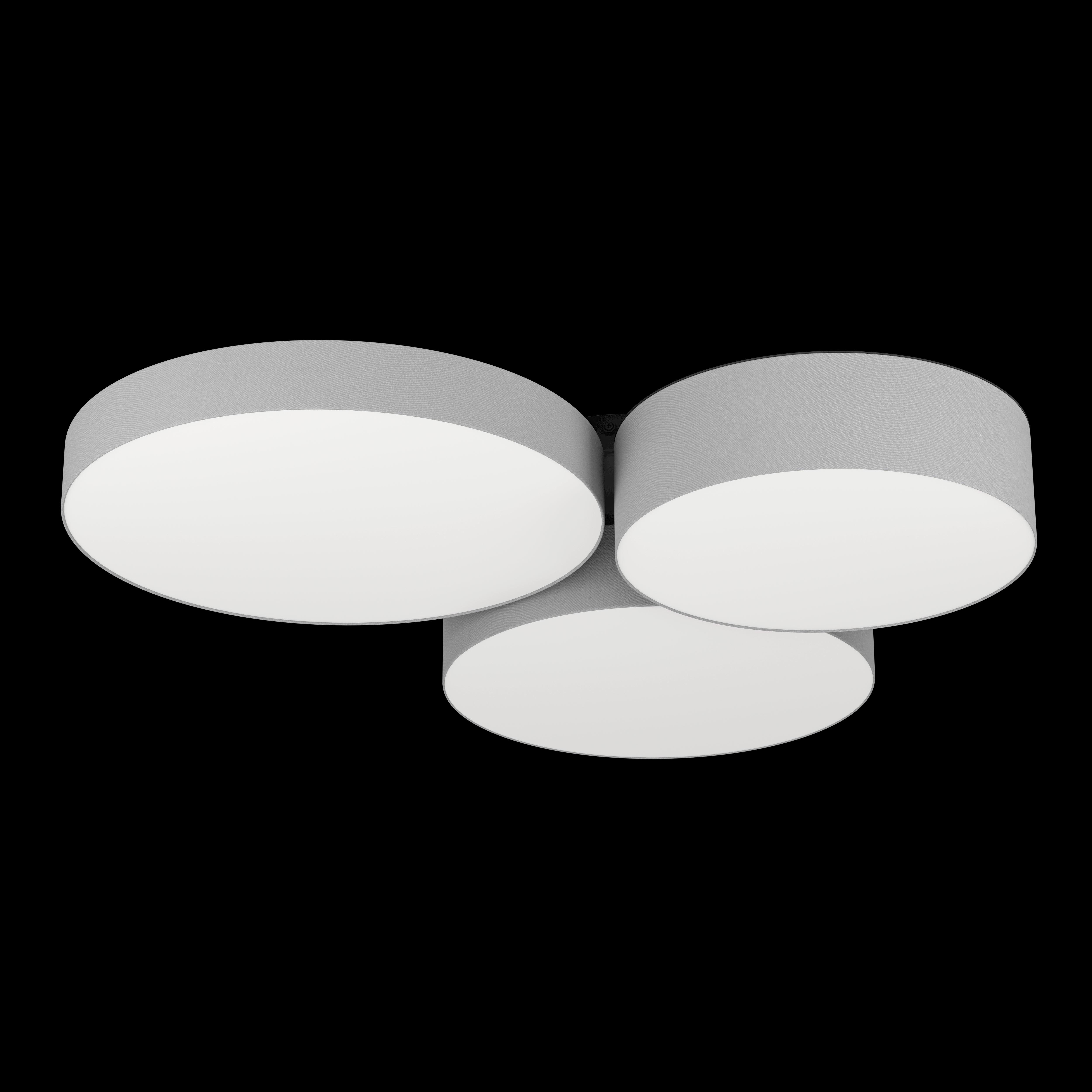 eglo connect barbano z smart led 3 light grey ceiling flush living room image
