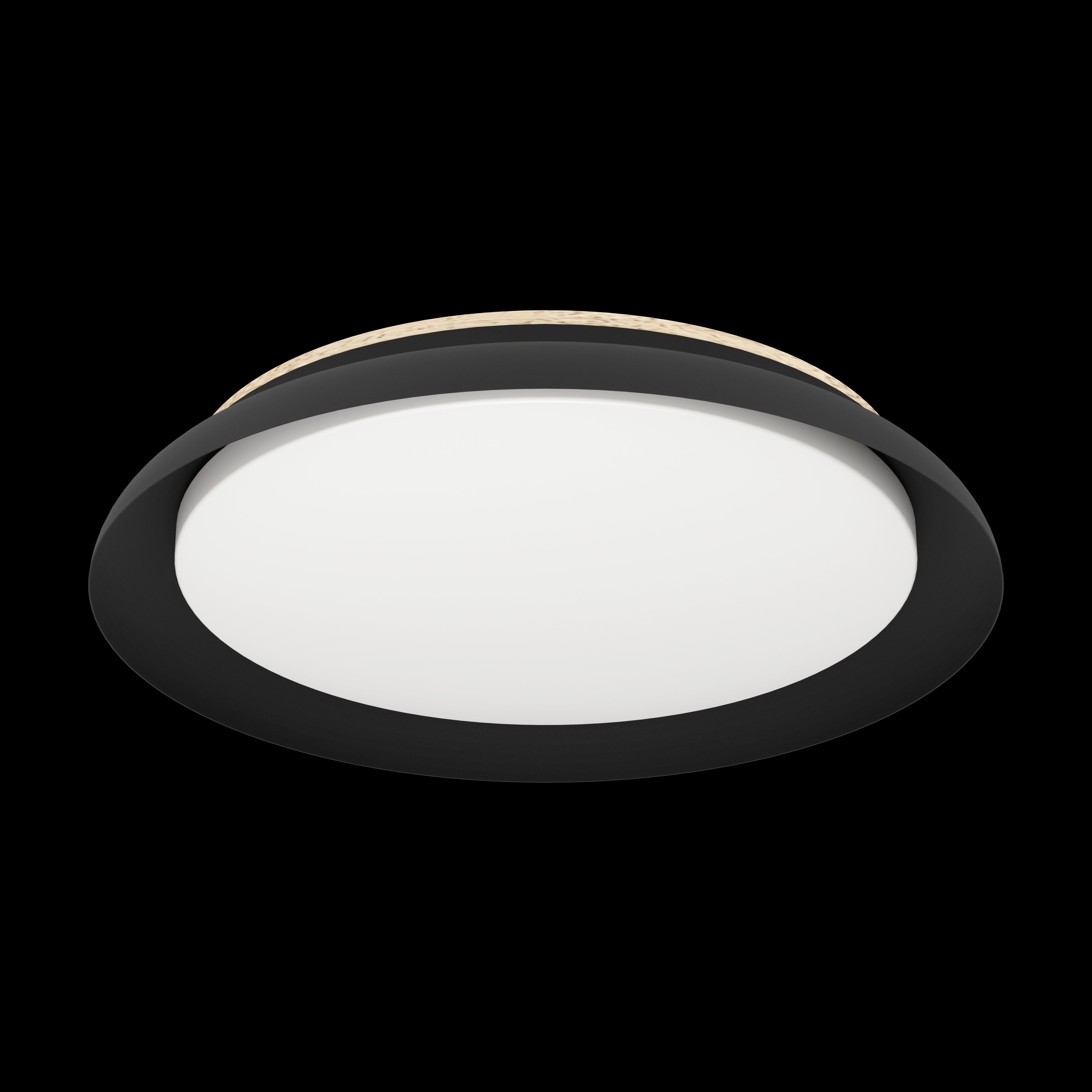 eglo penjamo 1 black round led ceiling flush living room image