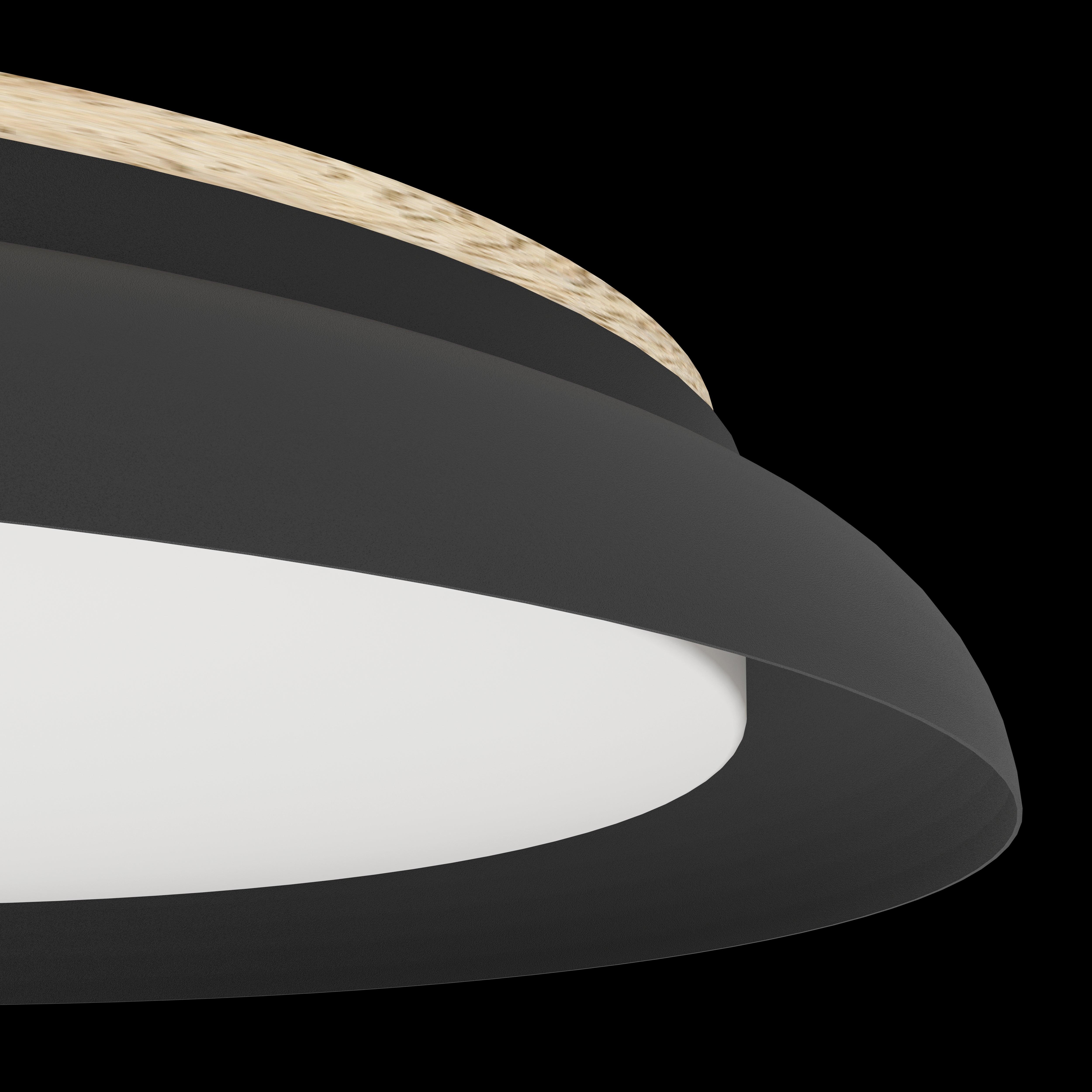 eglo penjamo 1 black round led ceiling flush Kitchen Lighting Close Up