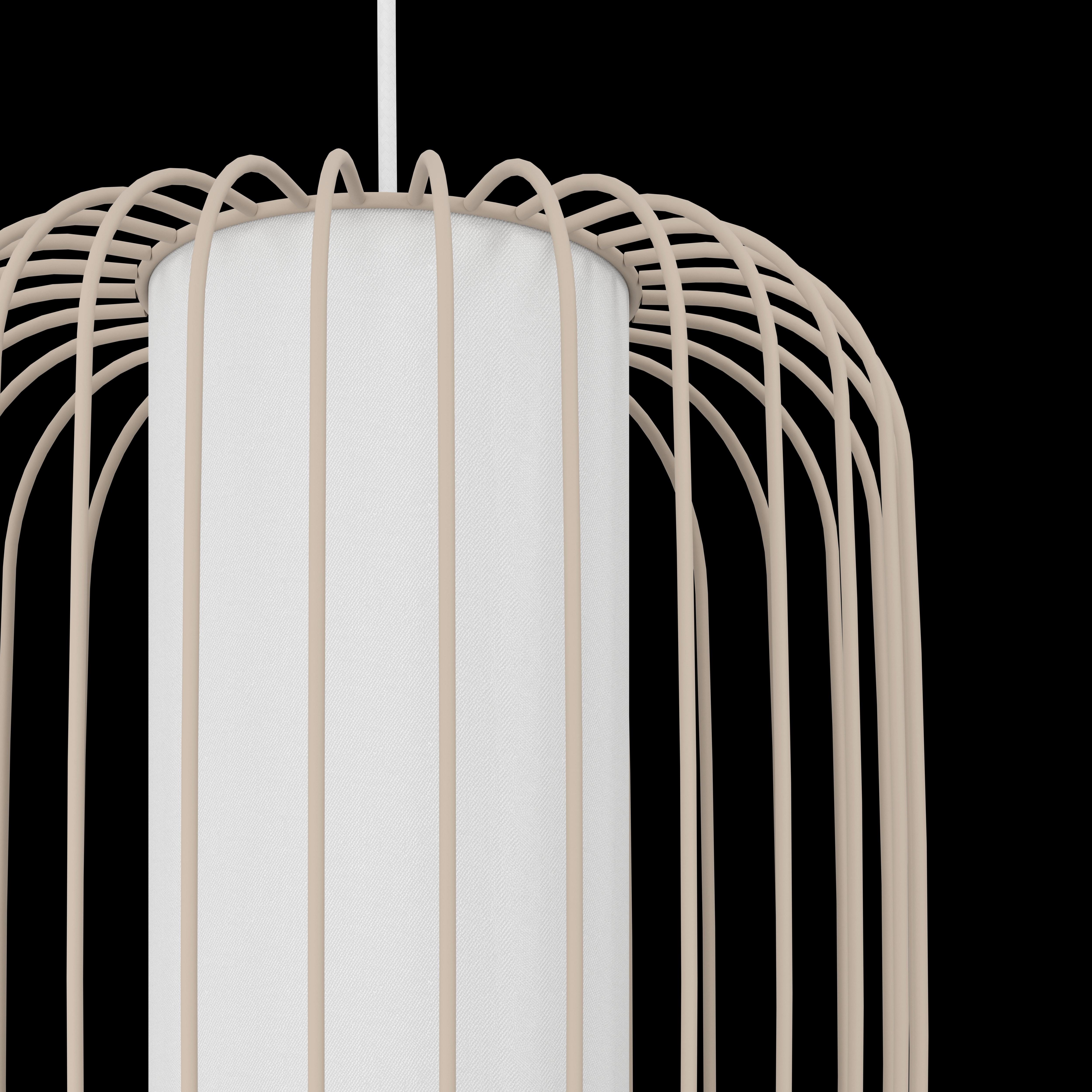 eglo terrarosa sand wire frame white fabric pendant kitchen lighting 