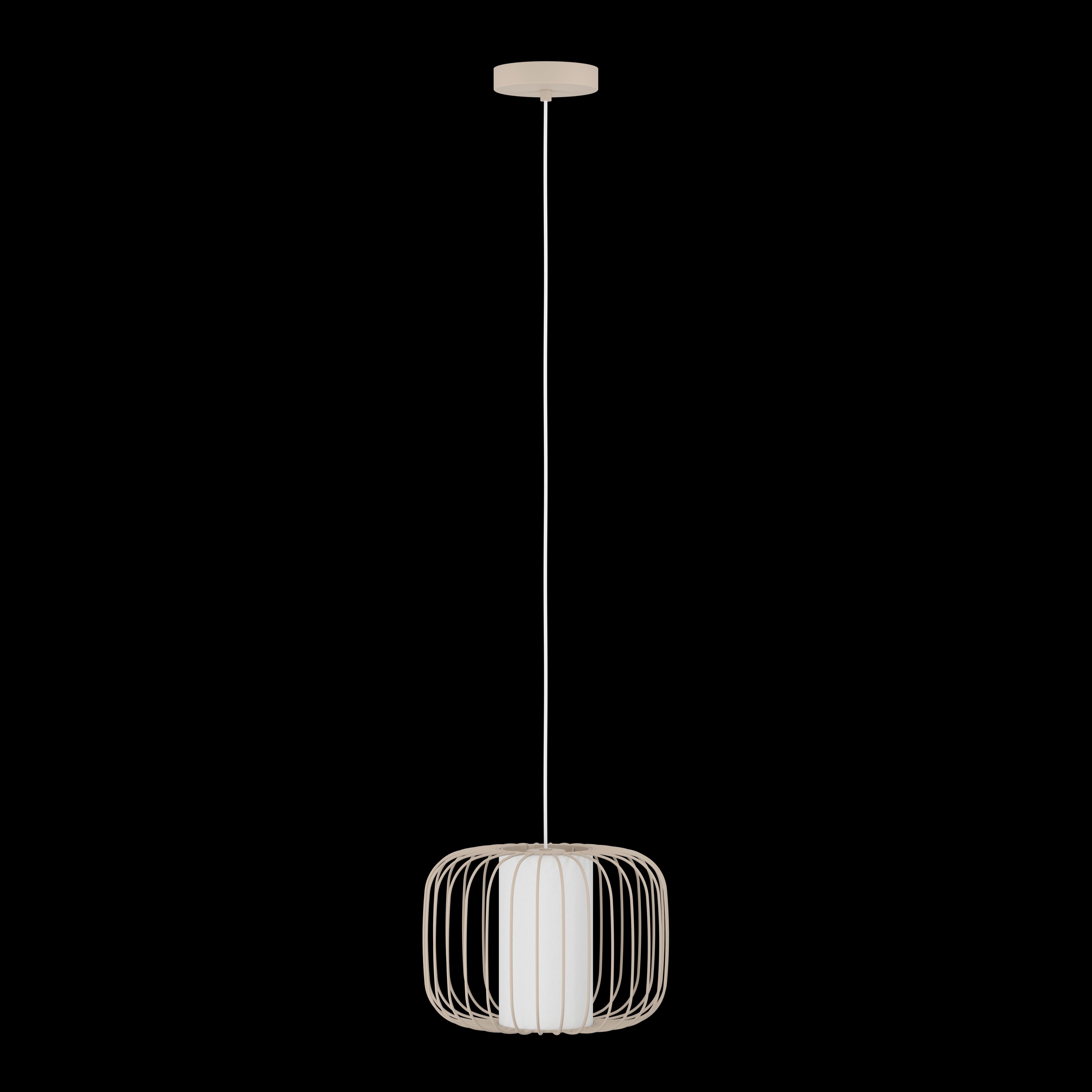 eglo terrarosa sandy wire white fabric pendant living room image