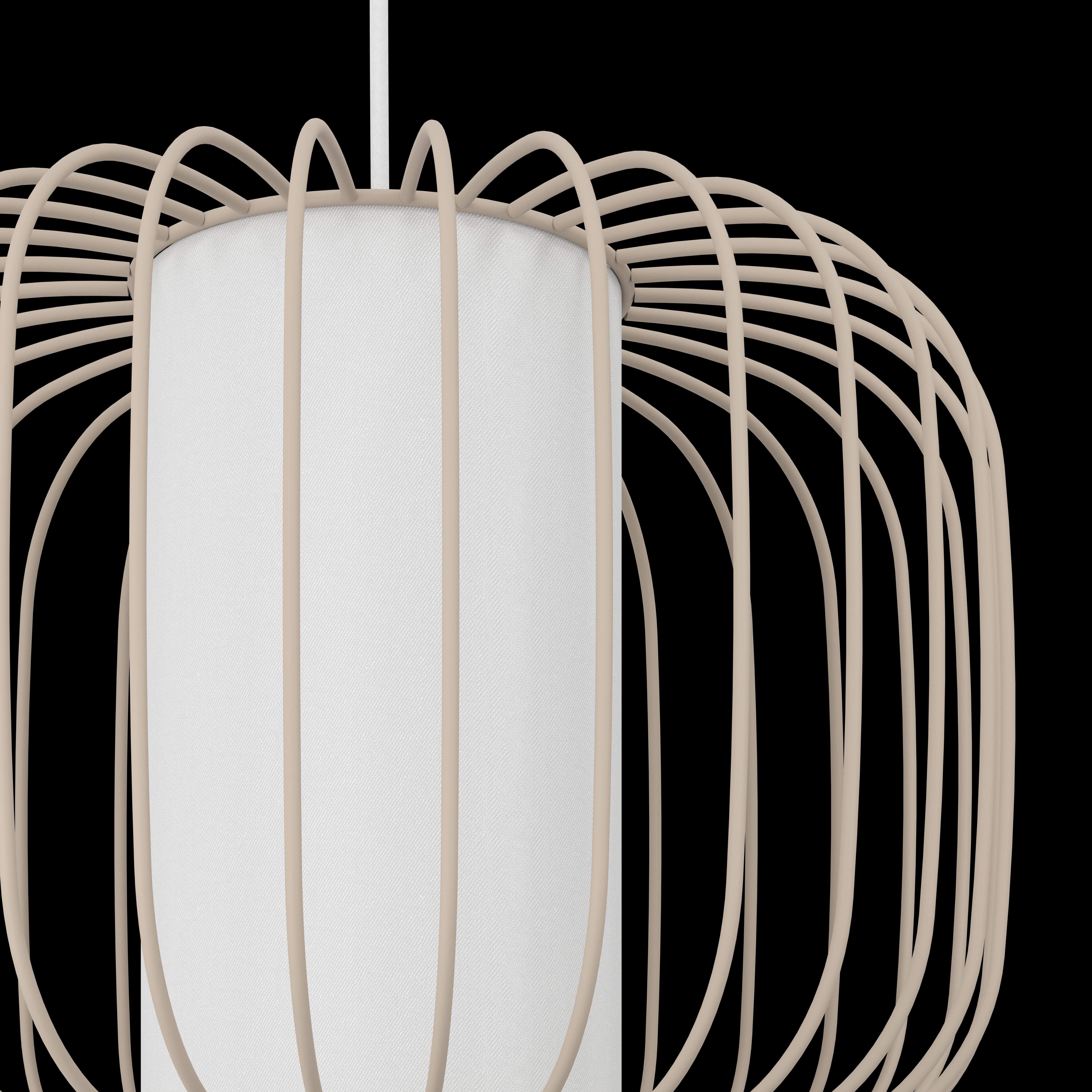 eglo terrarosa sandy wire white fabric pendant kitchen lighting 