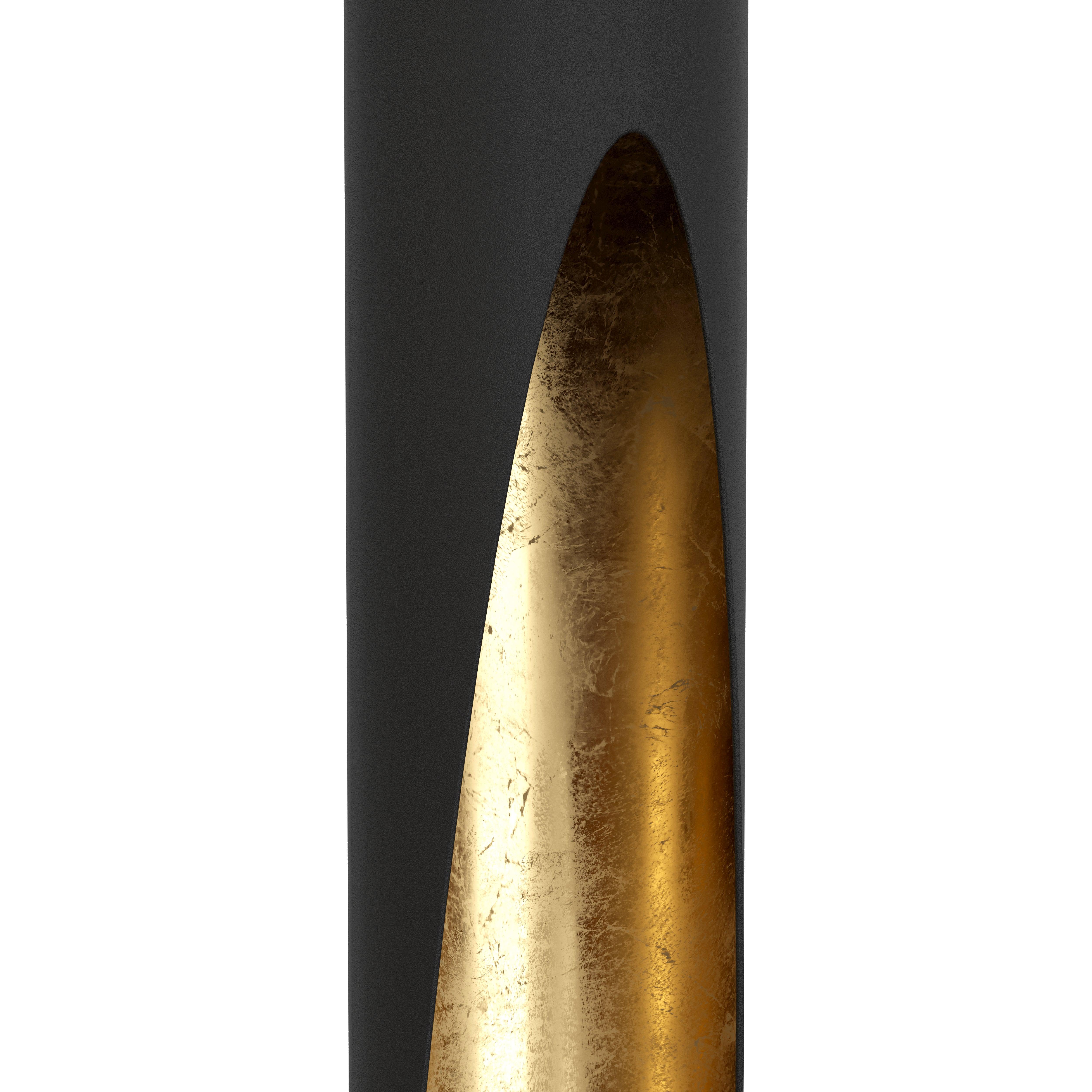 eglo barbotto black gold metal ceiling pendant living room close up