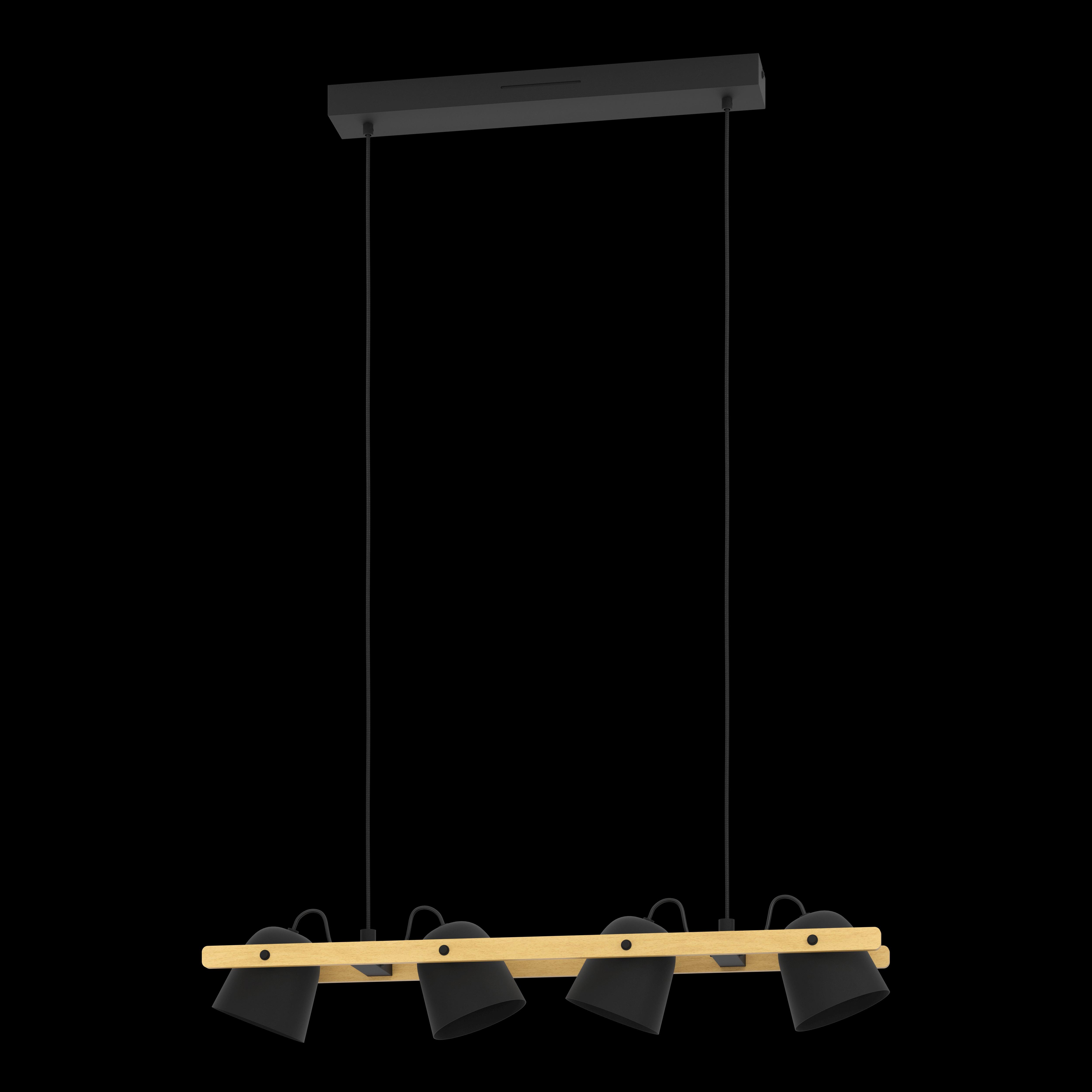 eglo connect hornwood z smart led wood black metal pendant Kitchen Lighting Close Up